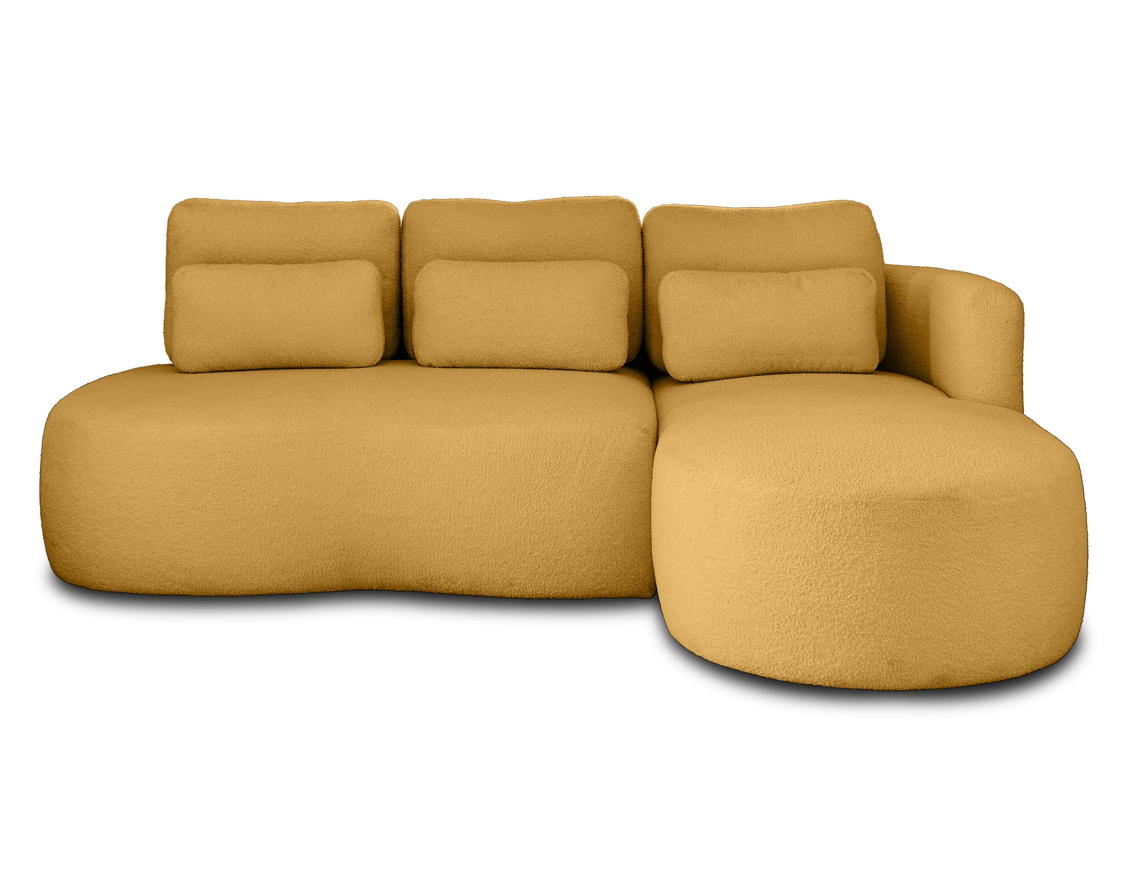 Canapé d'angle 4 places Jaune Tissu Design Confort Promotion