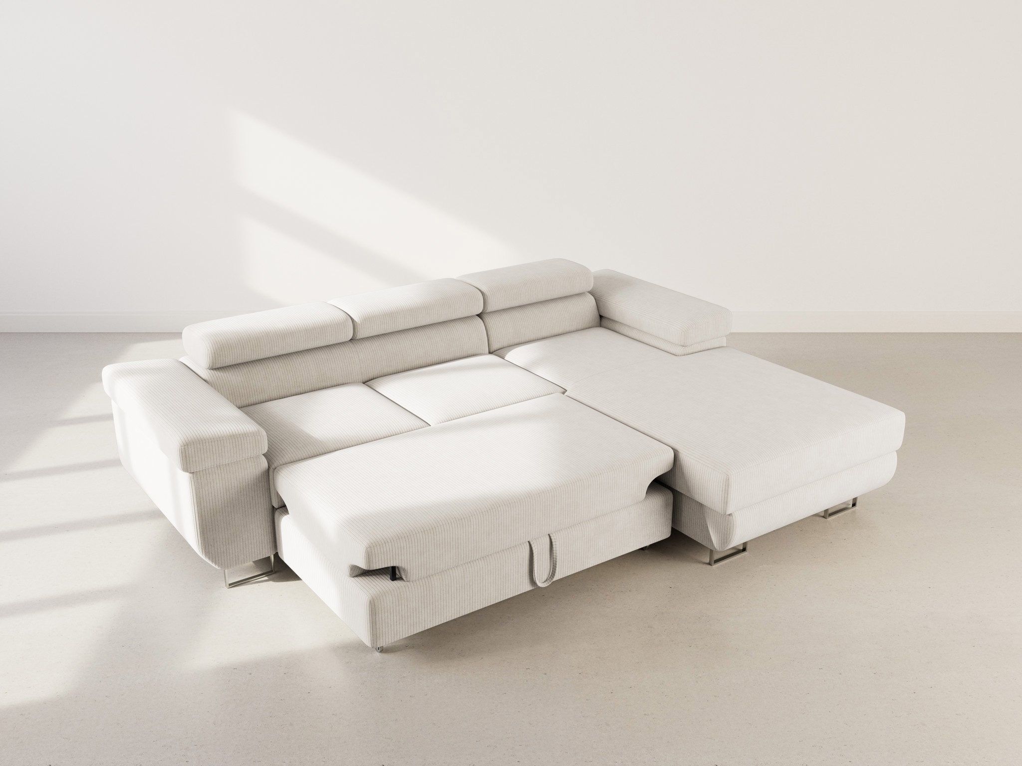 pablo - Canapé velours côtelé Beige - Vue supplémentaire 2