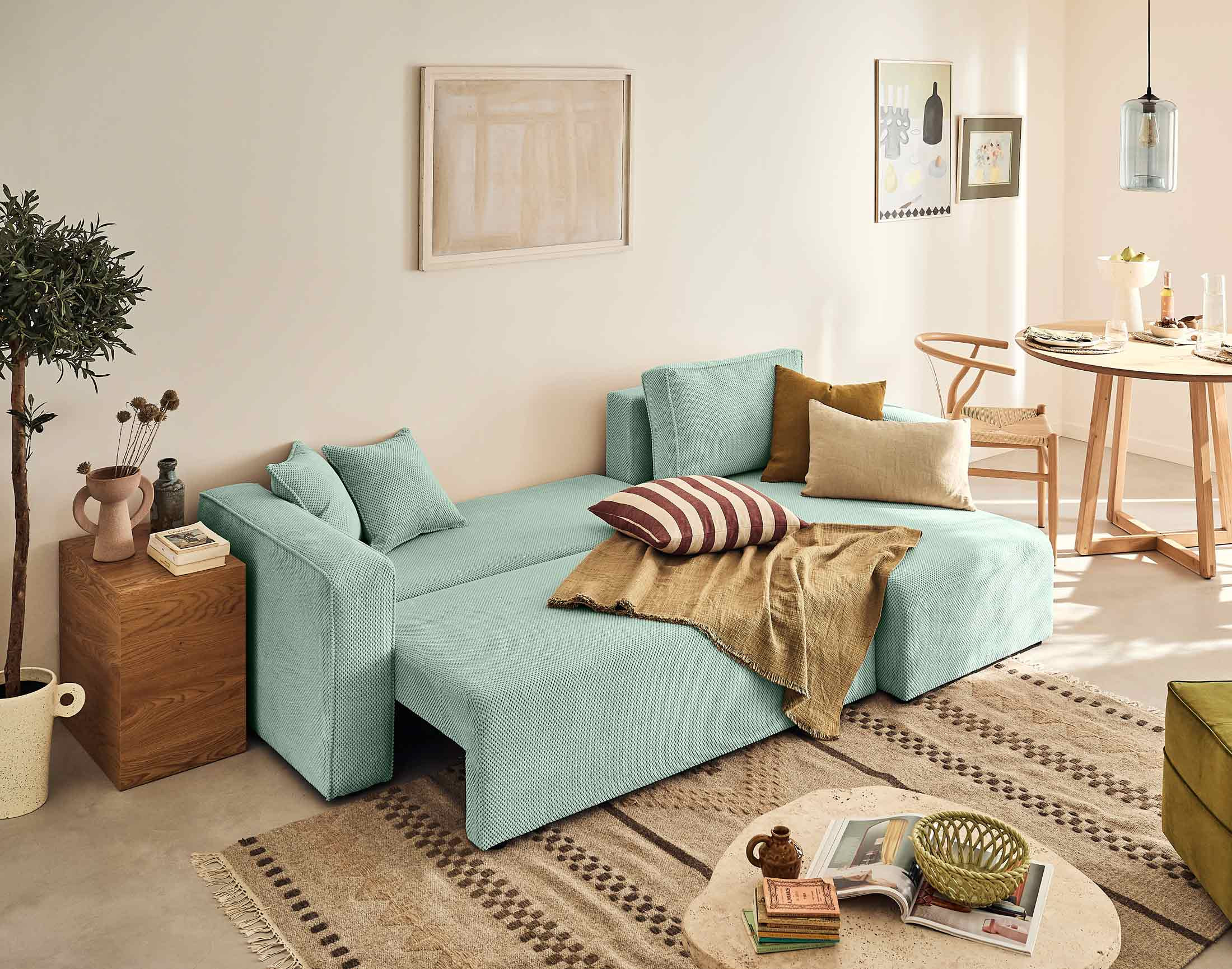 topaze - Canapé convertible Bleu - Vue supplémentaire 2