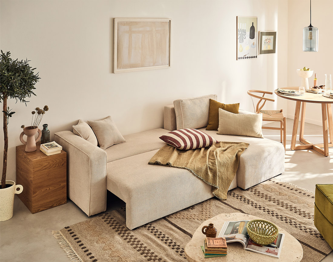 topaze - Canapé convertible Beige - Vue supplémentaire 2