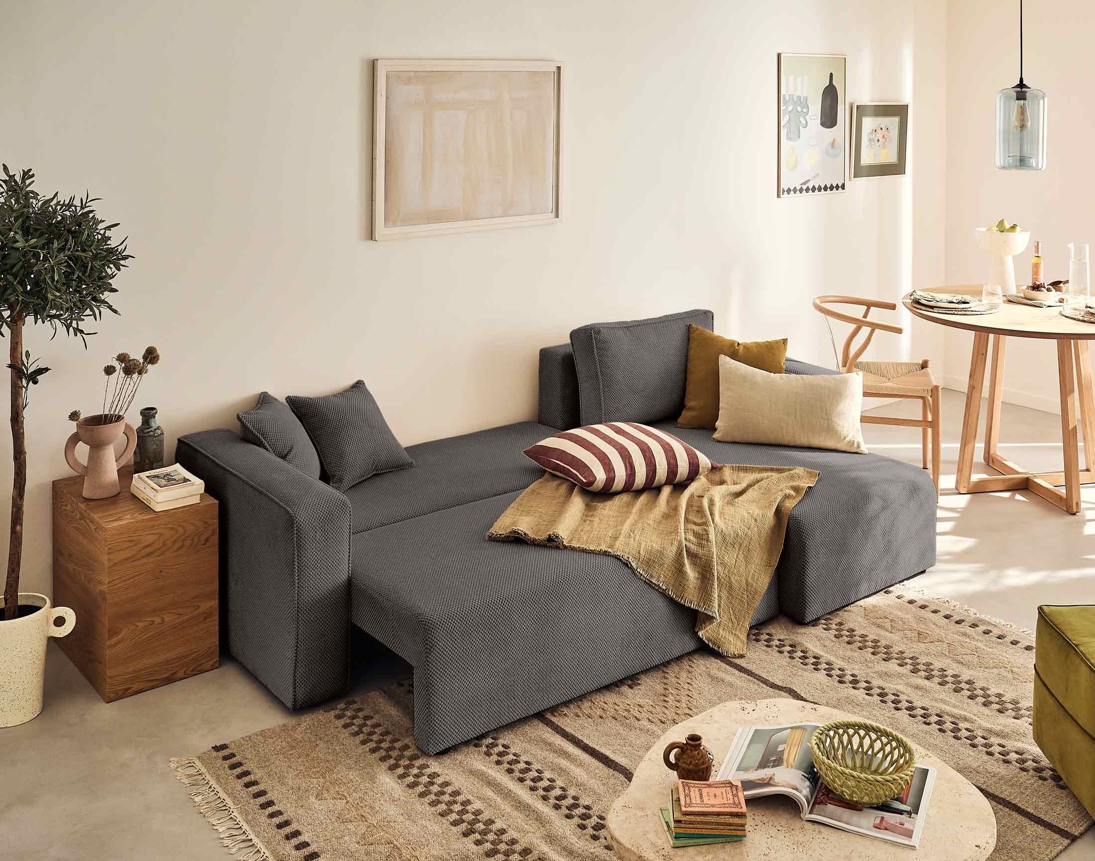 topaze - Canapé convertible Gris - Vue supplémentaire 2