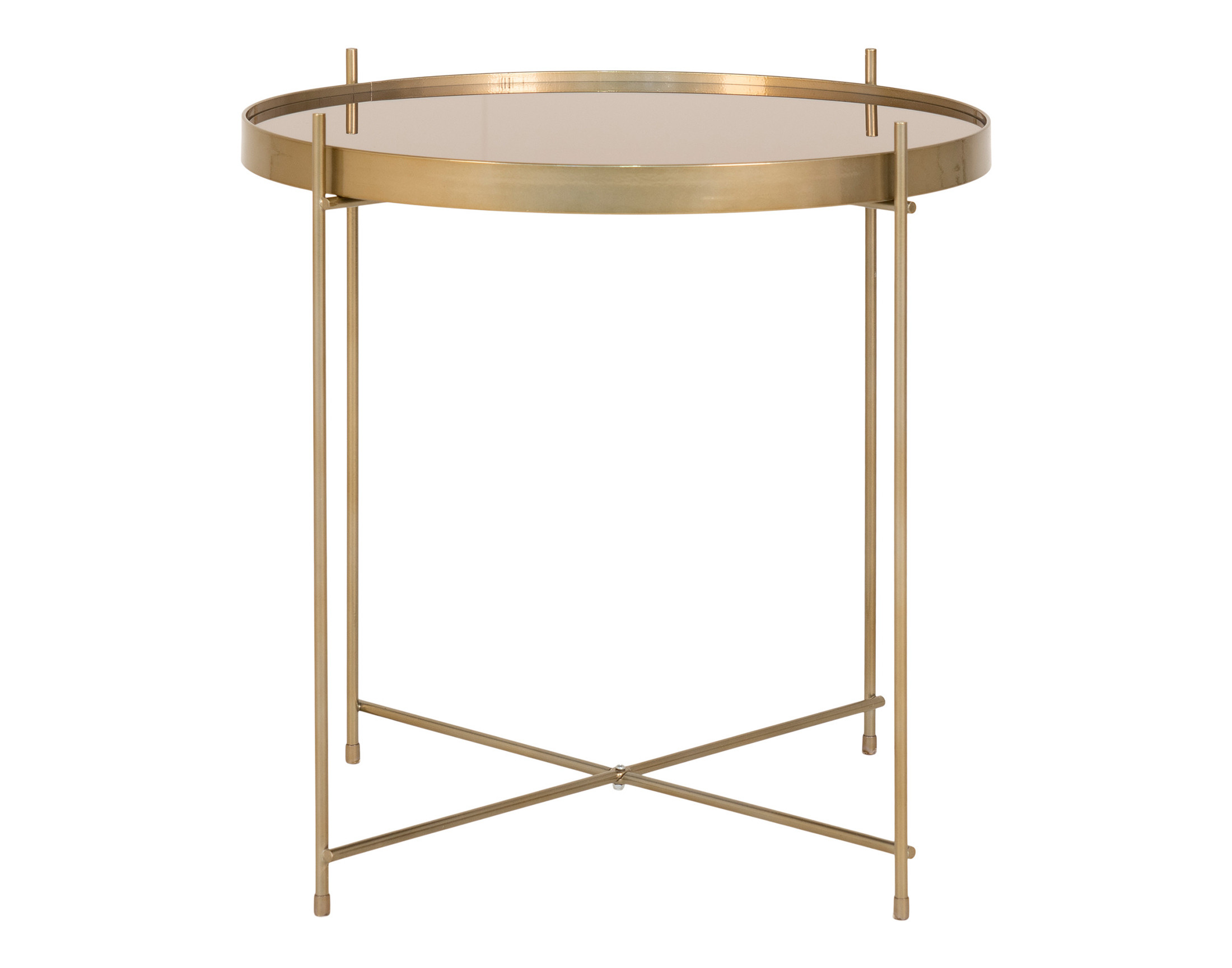 table basse style contemporain 48 cm doré