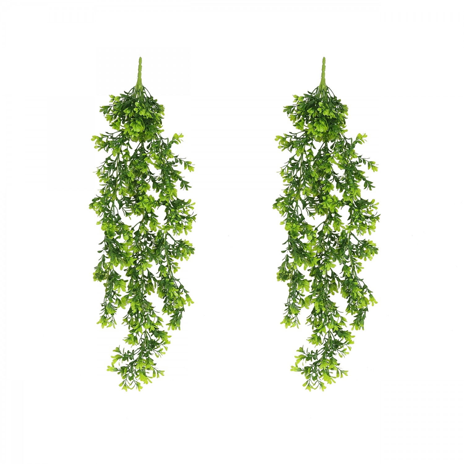 Chute plante artificielle de buis 74cm lot de 2