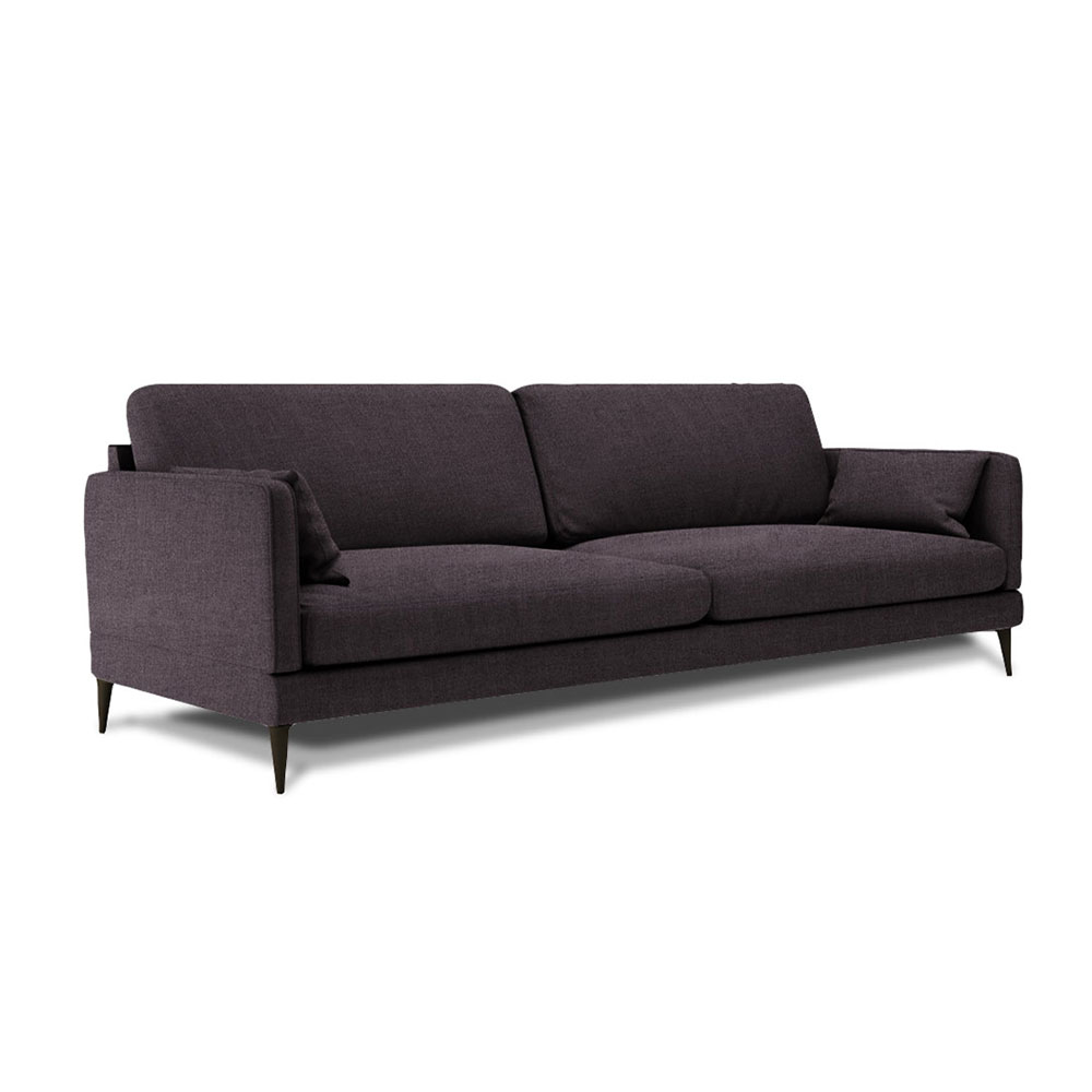 Canapé droit 3 places Gris Tissu Design Confort Promotion