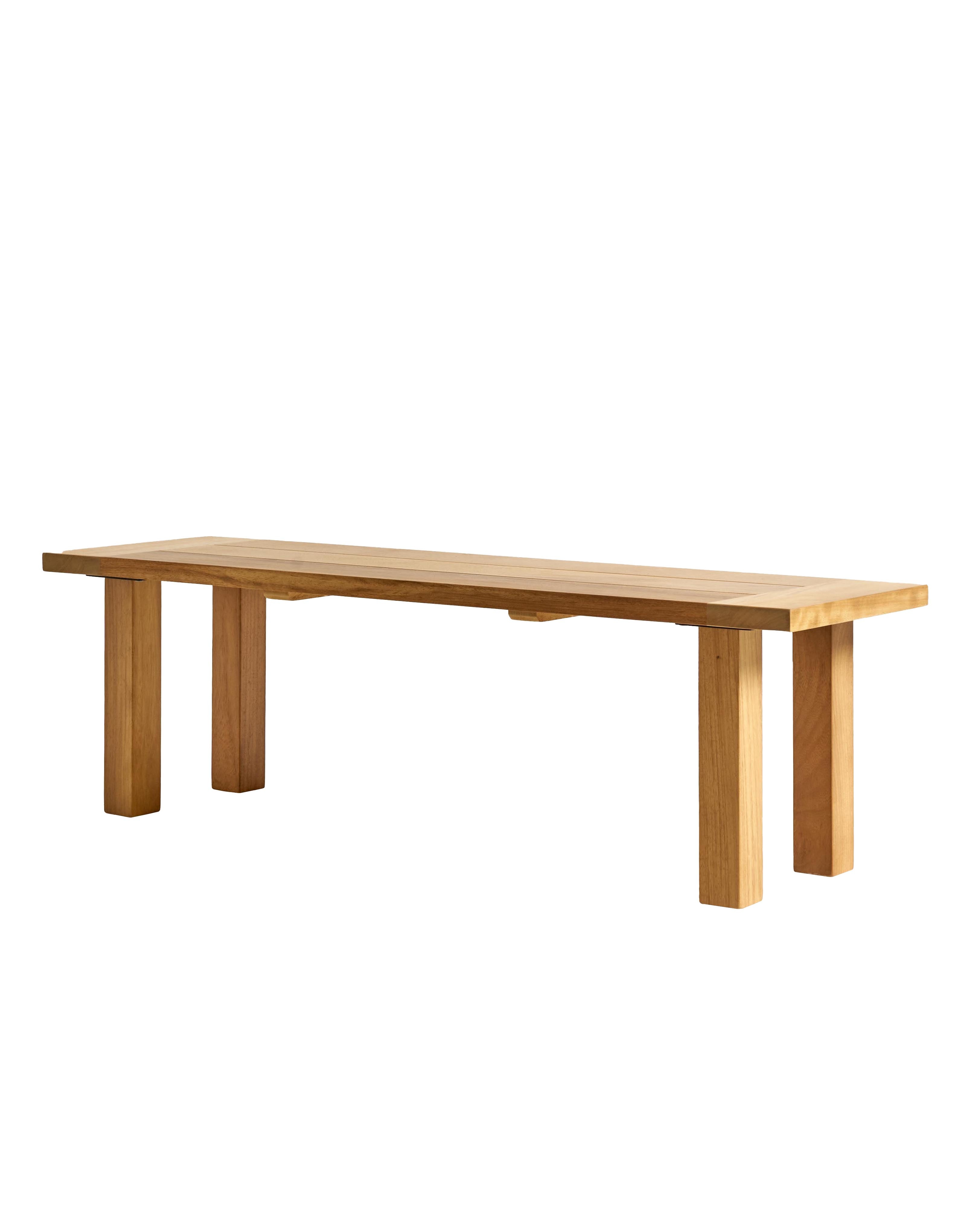 Pack de 2 bancs d'extérieur en bois d'iroko durable de 210 cm