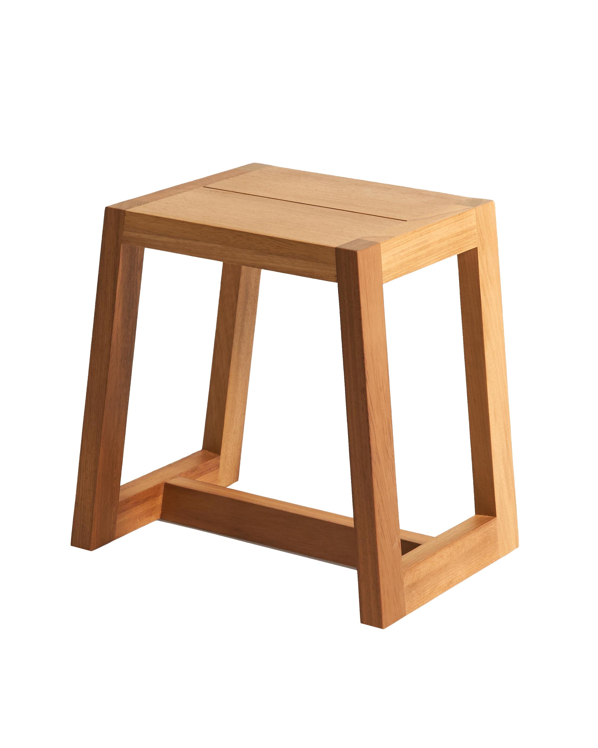 Tabouret d'extérieur en bois d'iroko durable