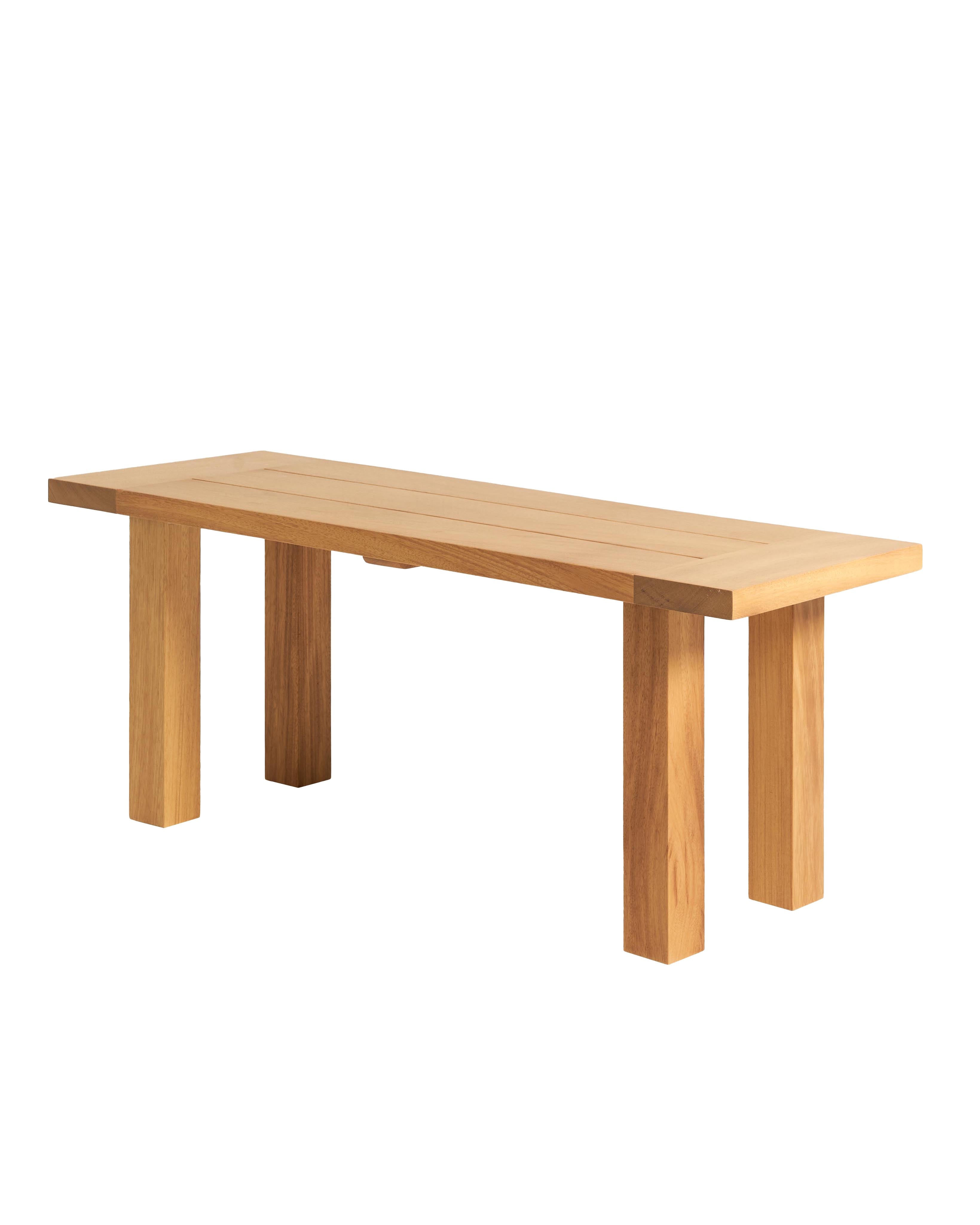 Table basse d'extérieur en bois d'iroko durable