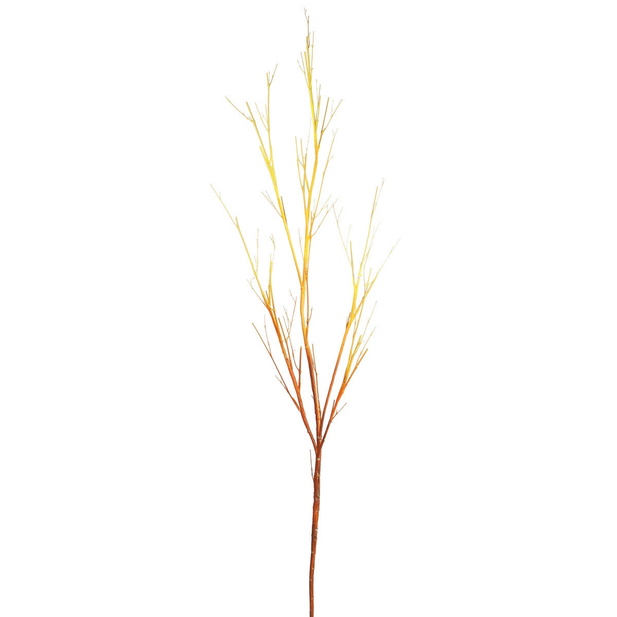 Branche de bois artificielle marron et orange H185