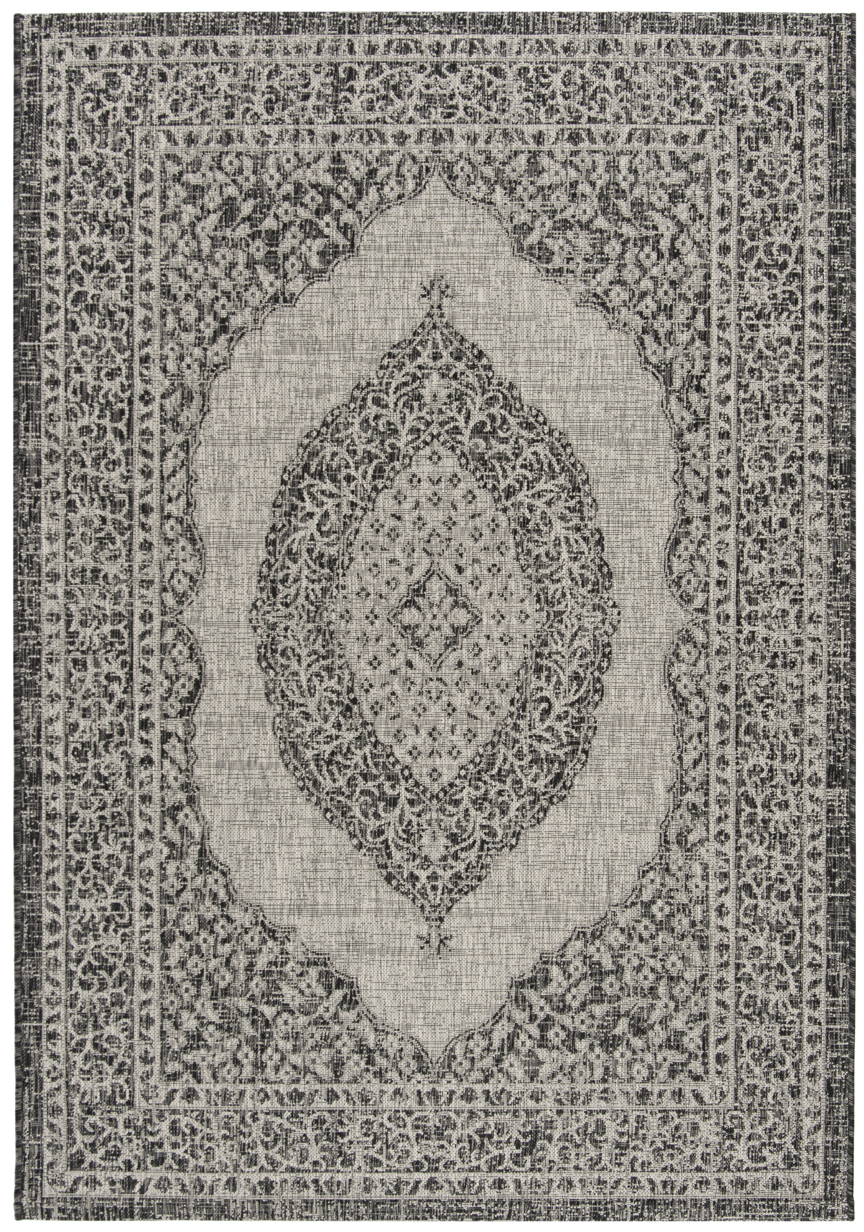 Tapis d'intérieur/extérieur Gris/Noir 160 X 230