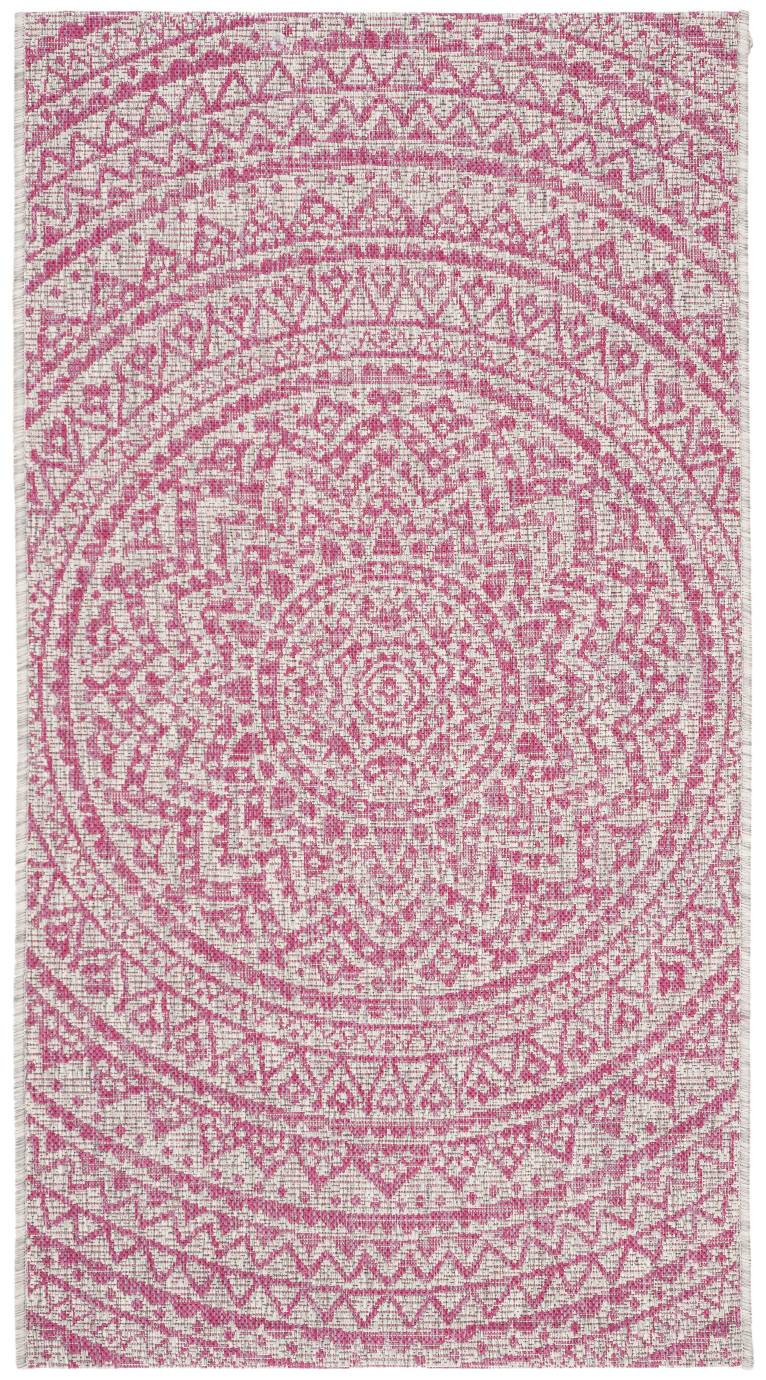 Tapis d'intérieur/extérieur Gris/Rose 80 X 150