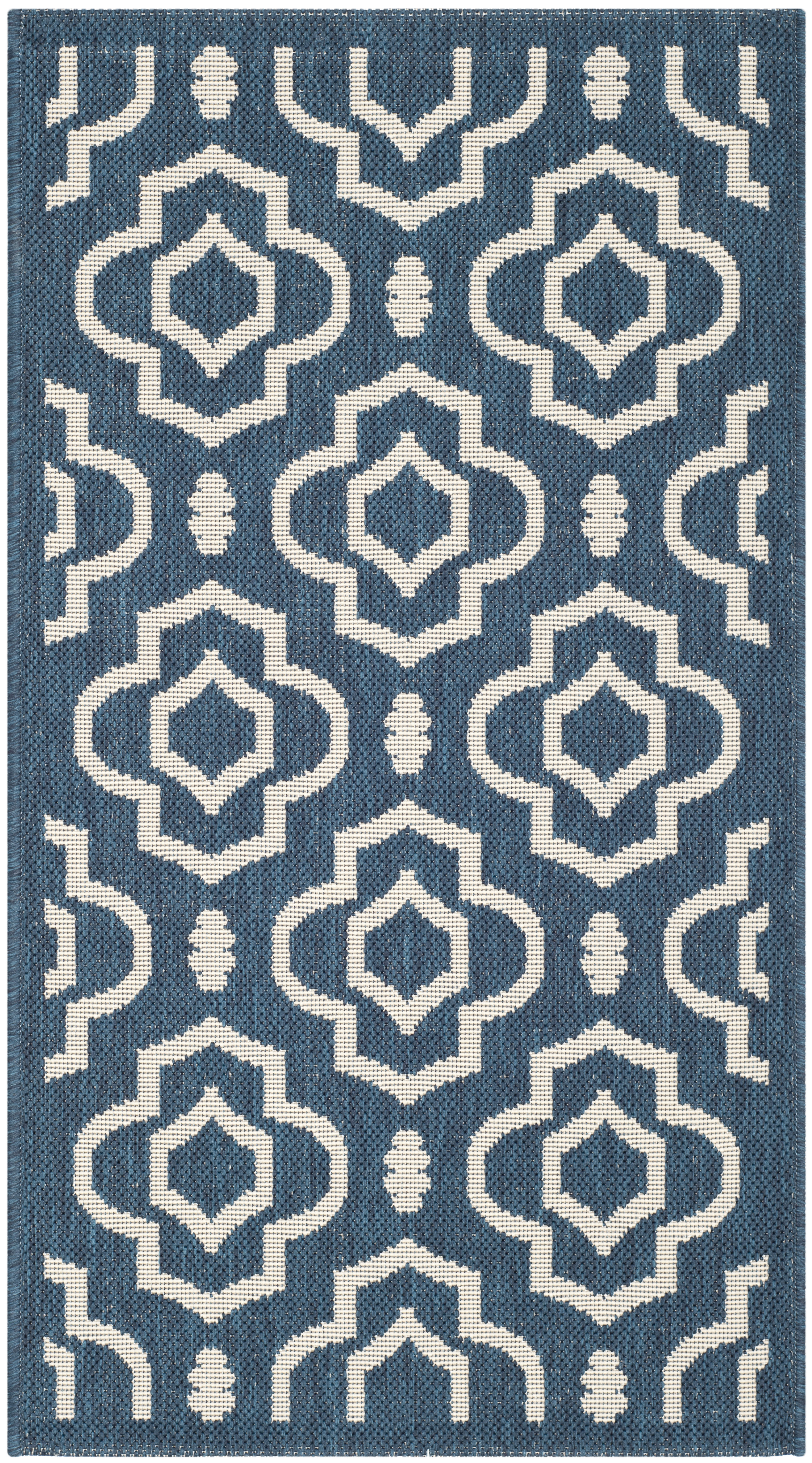 Tapis d'intérieur/extérieur Bleu Marine/Neutre 80 X 150