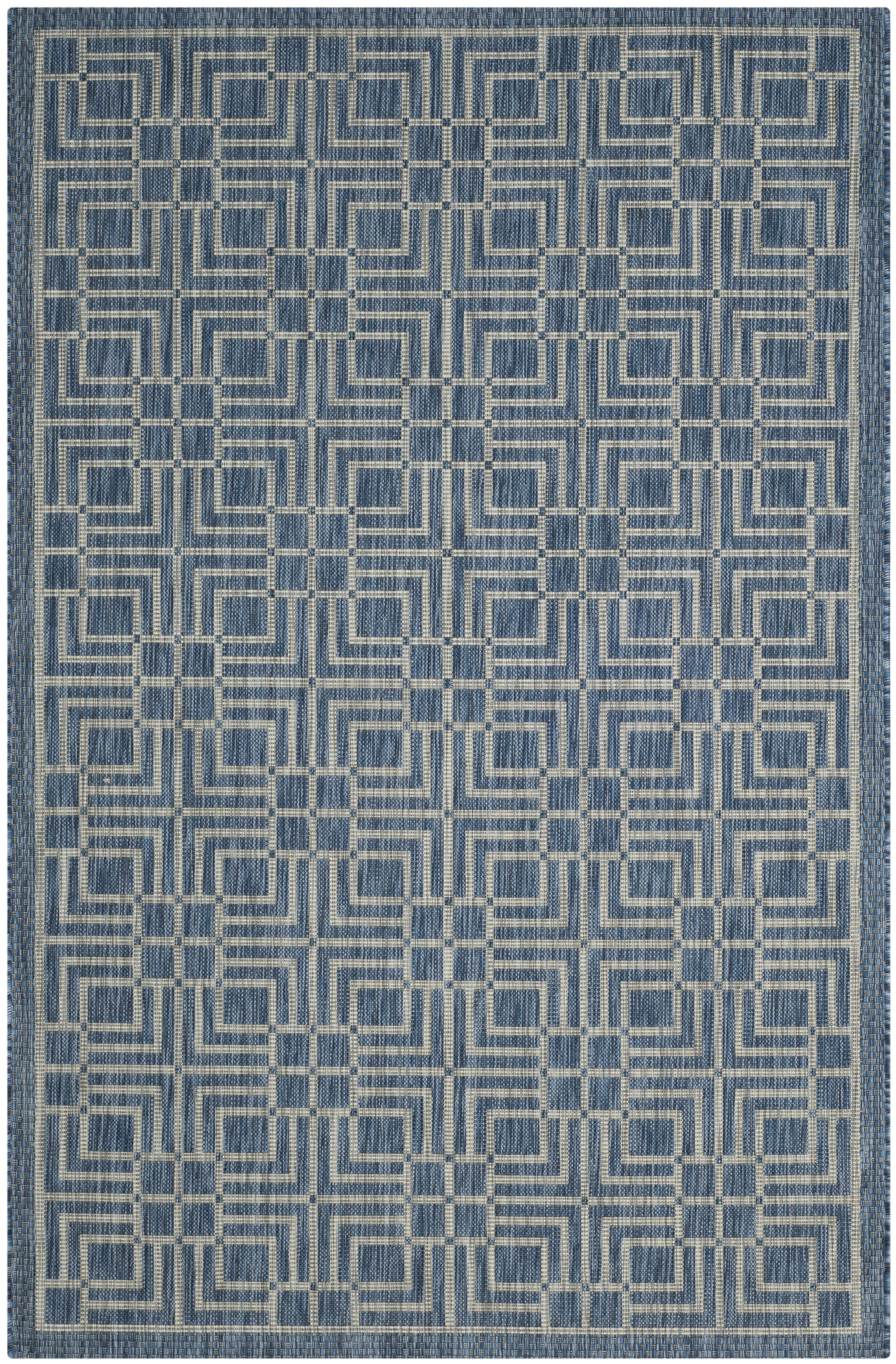 Tapis d'intérieur/extérieur Bleu Marine/Gris 160 X 230