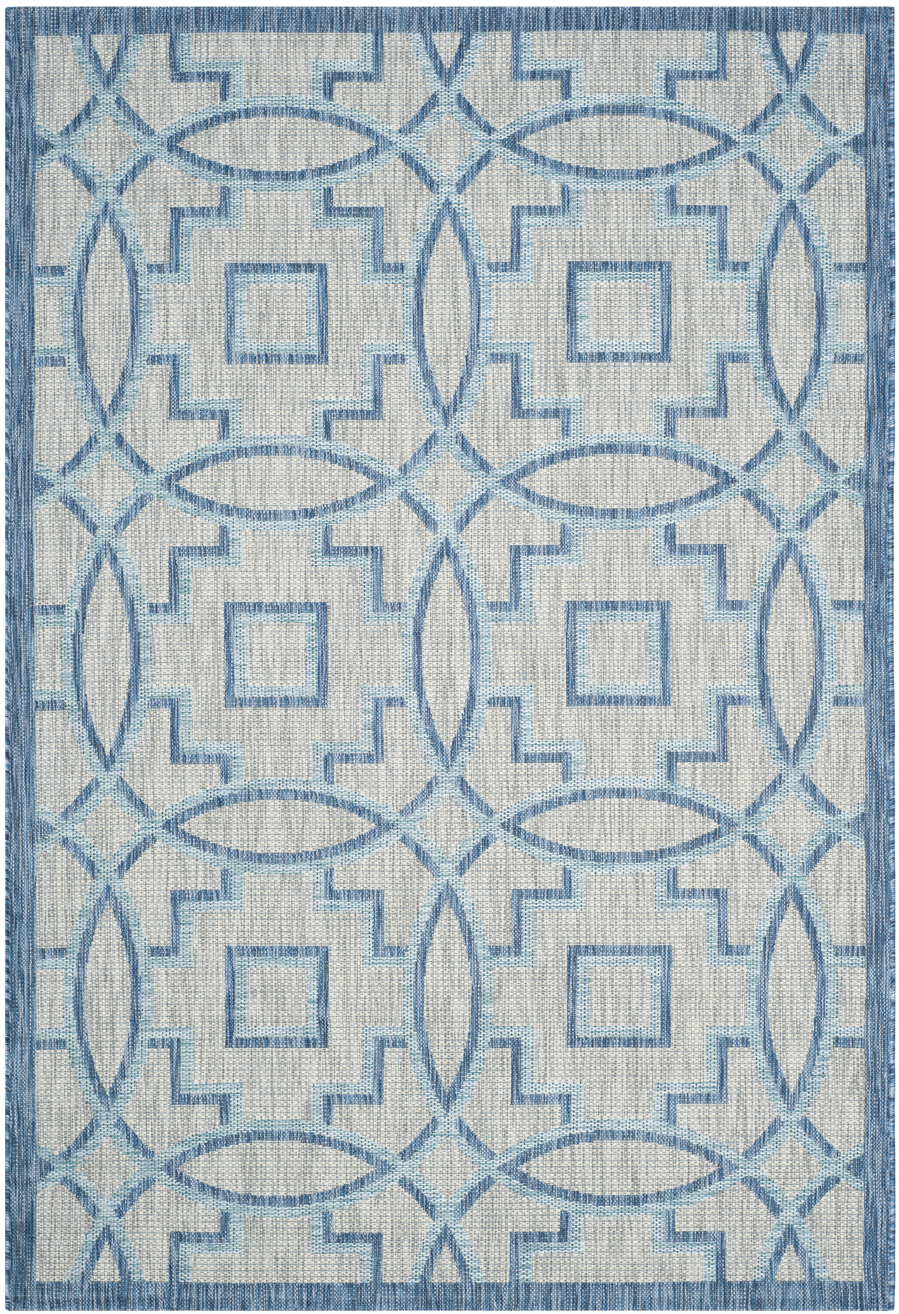 Tapis d'intérieur/extérieur Gris/Bleu Marine 160 X 230