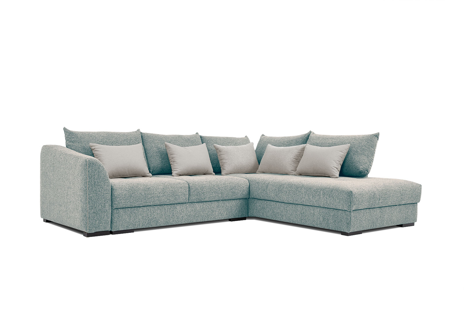 Canapé d'angle 5 places Tissu Moderne Confort