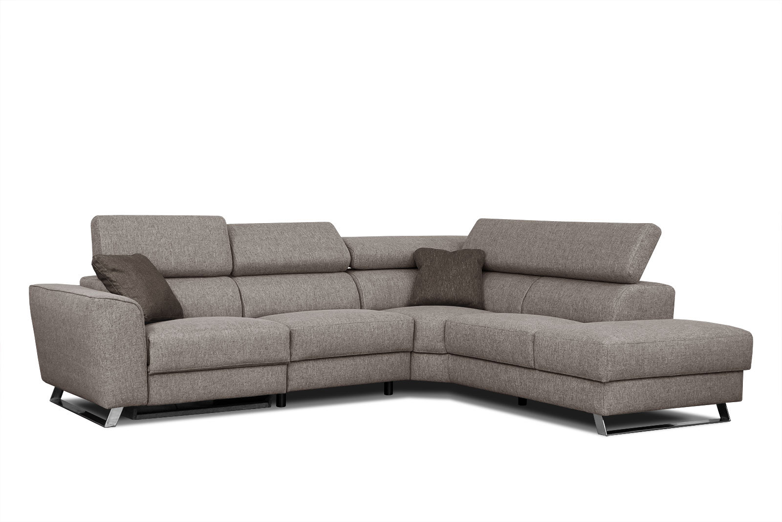 Canapé d'angle 5 places Noir Tissu Design Confort Promotion