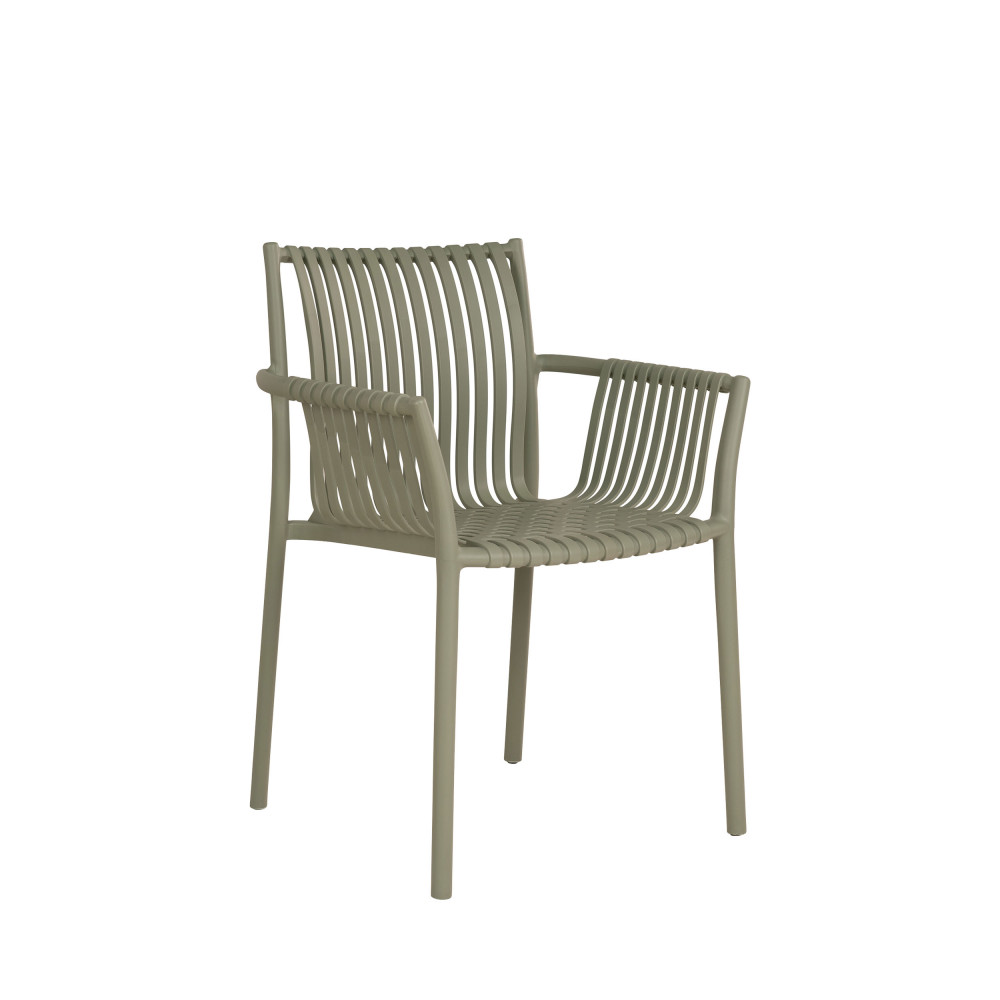 Lot de 2 chaises de jardin en plastique - Vert