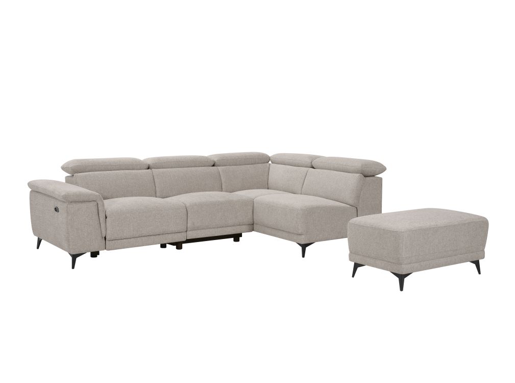 Canapé d'angle Beige Tissu Luxe Contemporain Confort