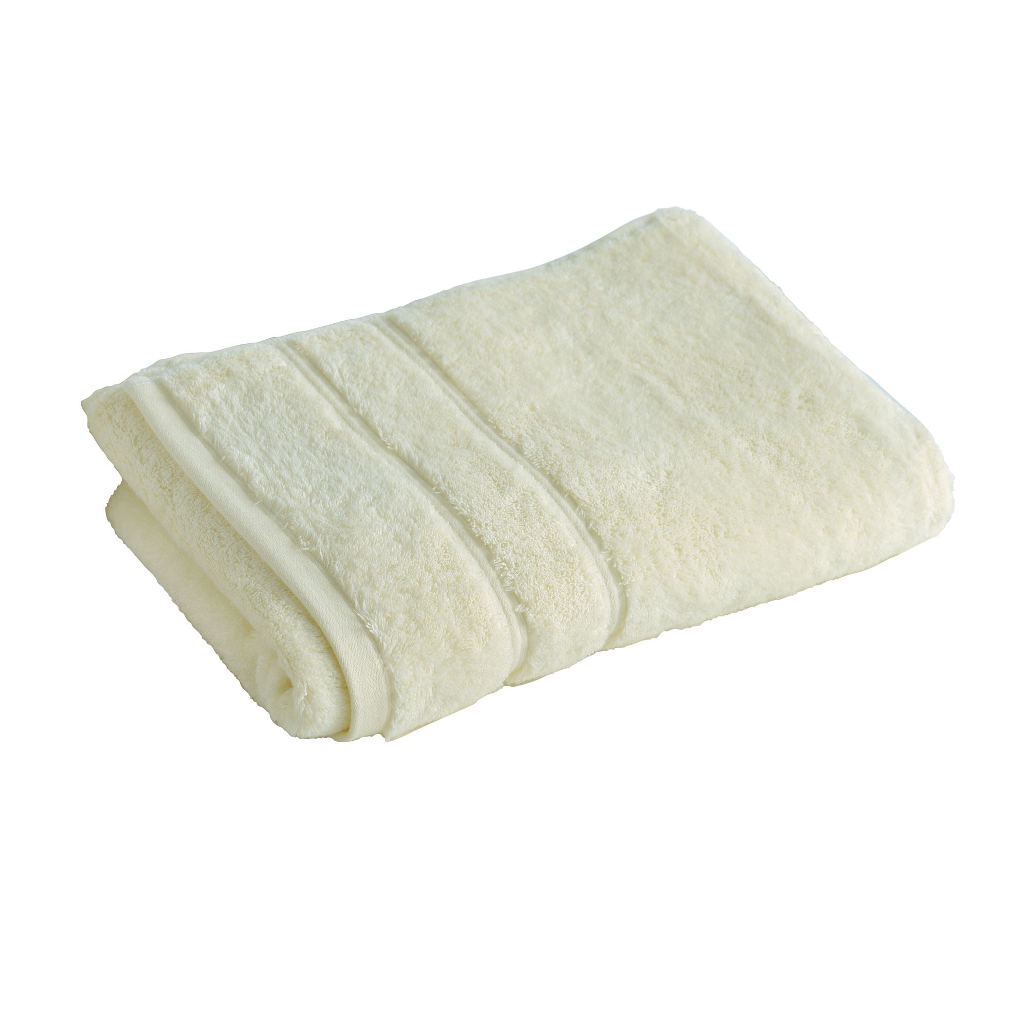 drap de bain 100x150 blanc ivoire en coton