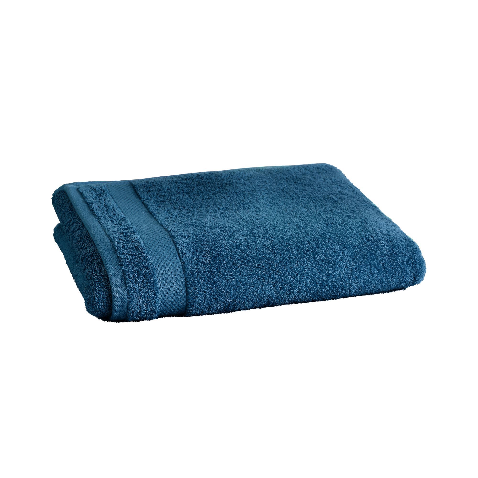 serviette de toilette 50x100 bleu pacifique en coton 500 g/m²