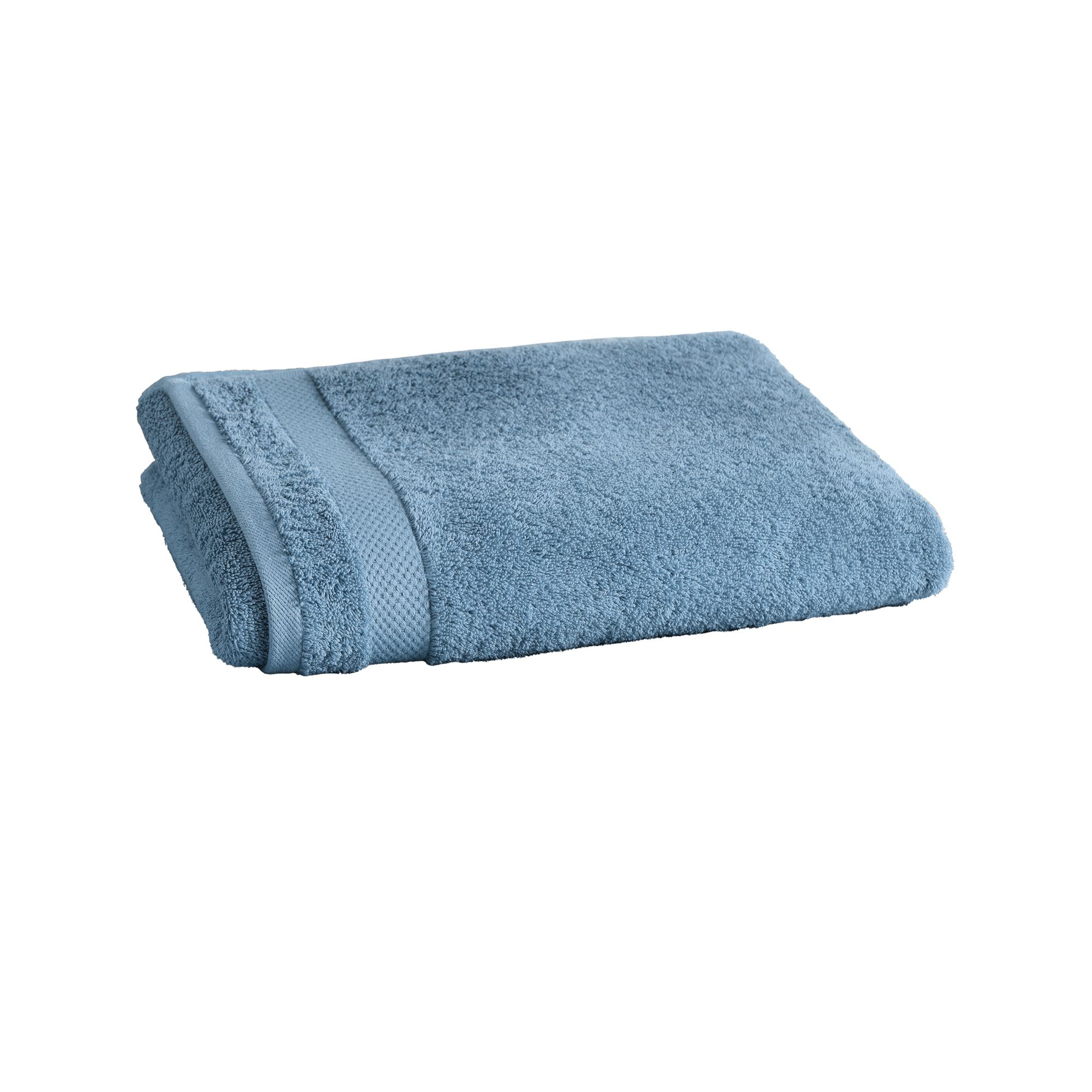 serviette de toilette 50x100 bleu nuage en coton 500 g/m²
