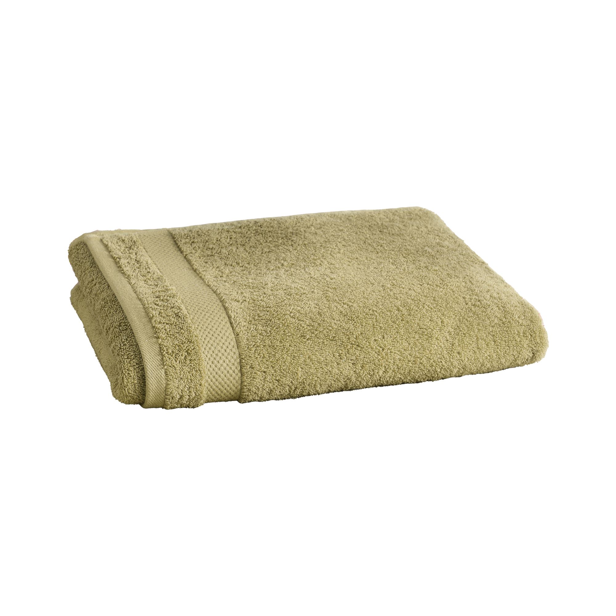 serviette de toilette 50x100 vert pistache en coton 500 g/m²