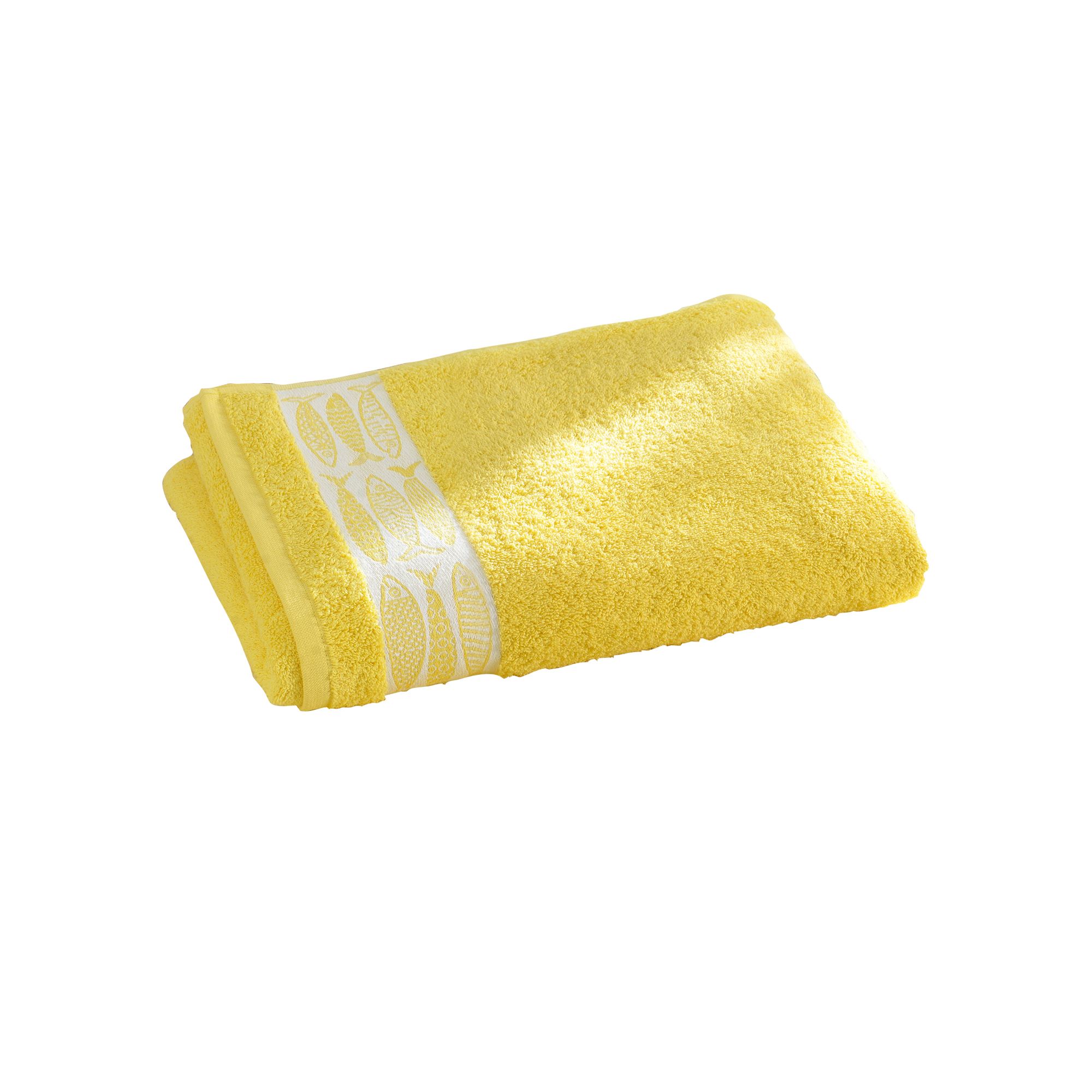 serviette de toilette 50x100 jaune mimosa en coton 450 g/m²