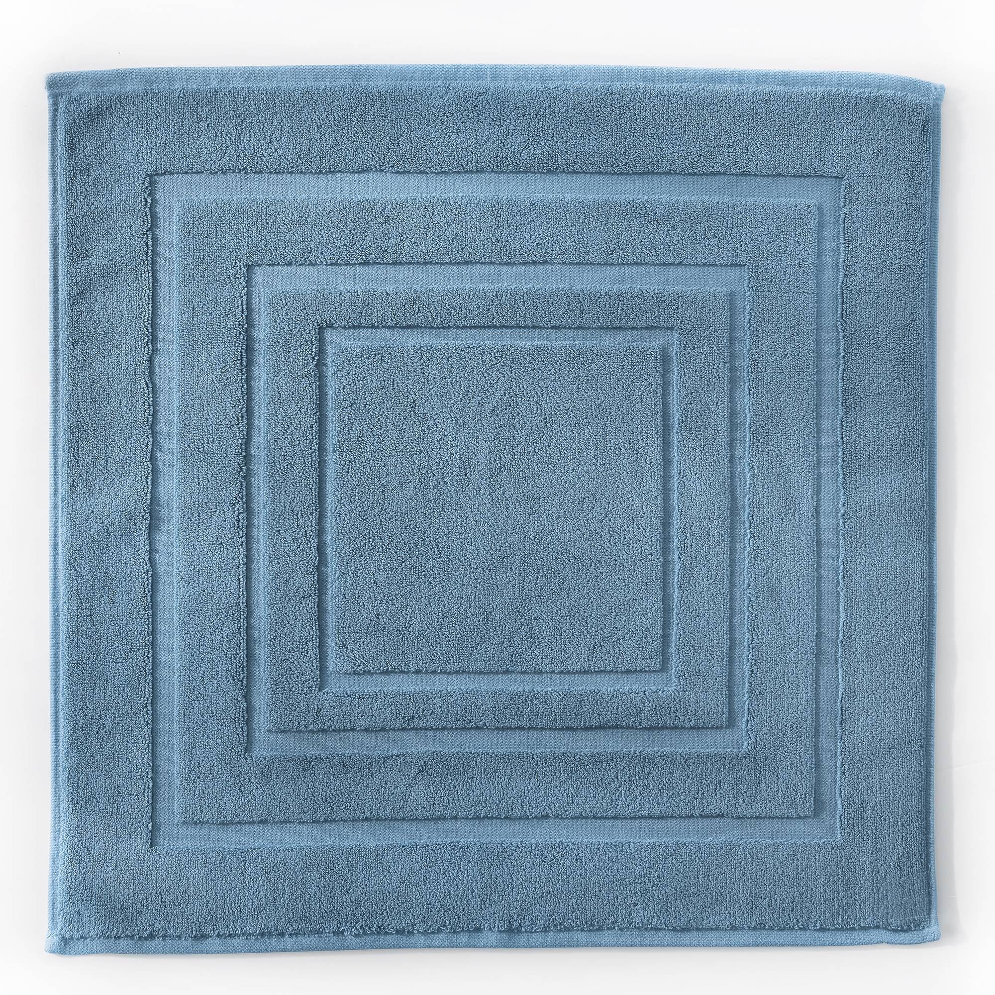 tapis de bain 60x60 bleu nuage en coton 900 g/m²