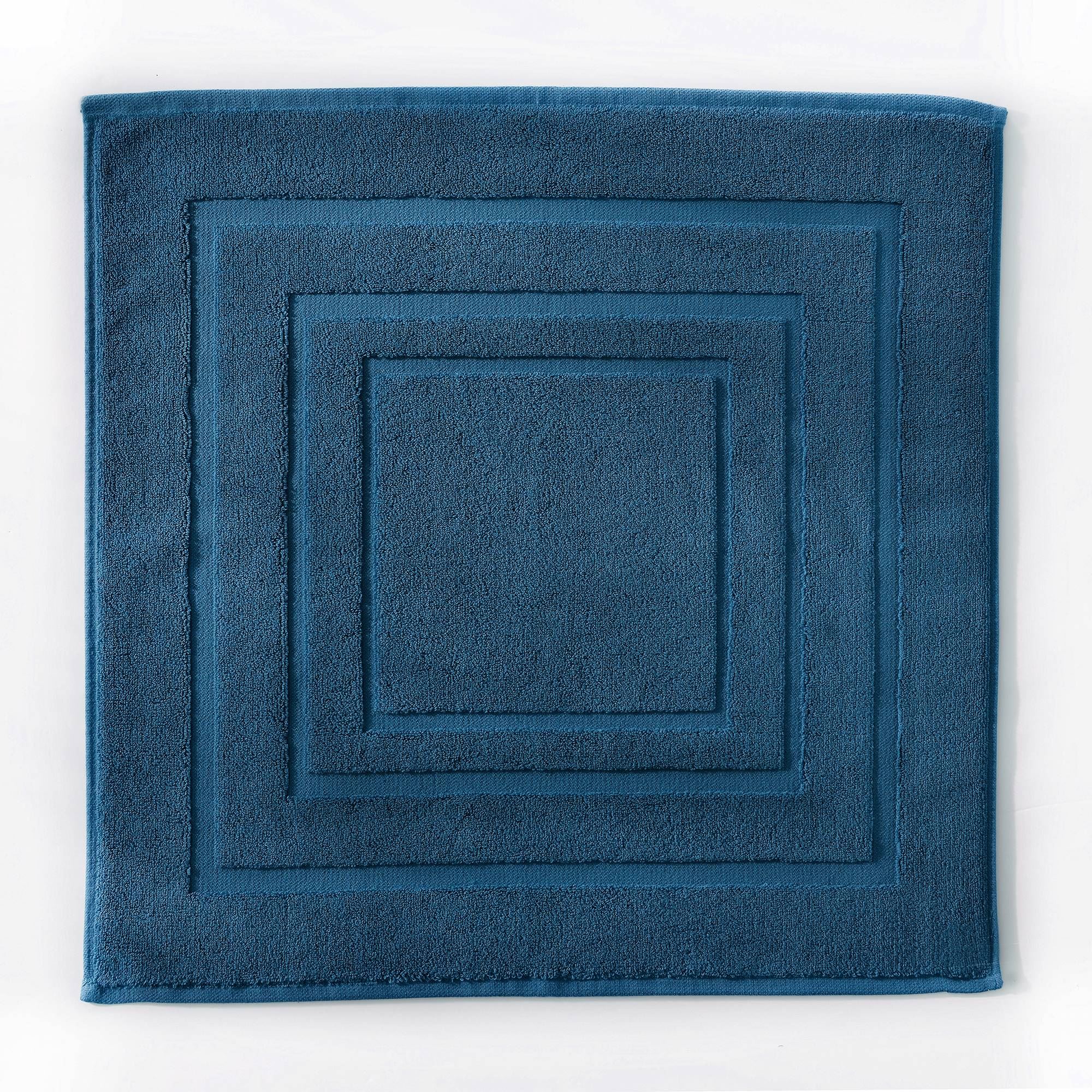 tapis de bain 60x60 bleu pacifique en coton 900 g/m²