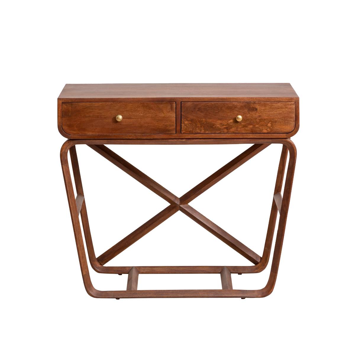 Table console en bois marron 90×37 cm