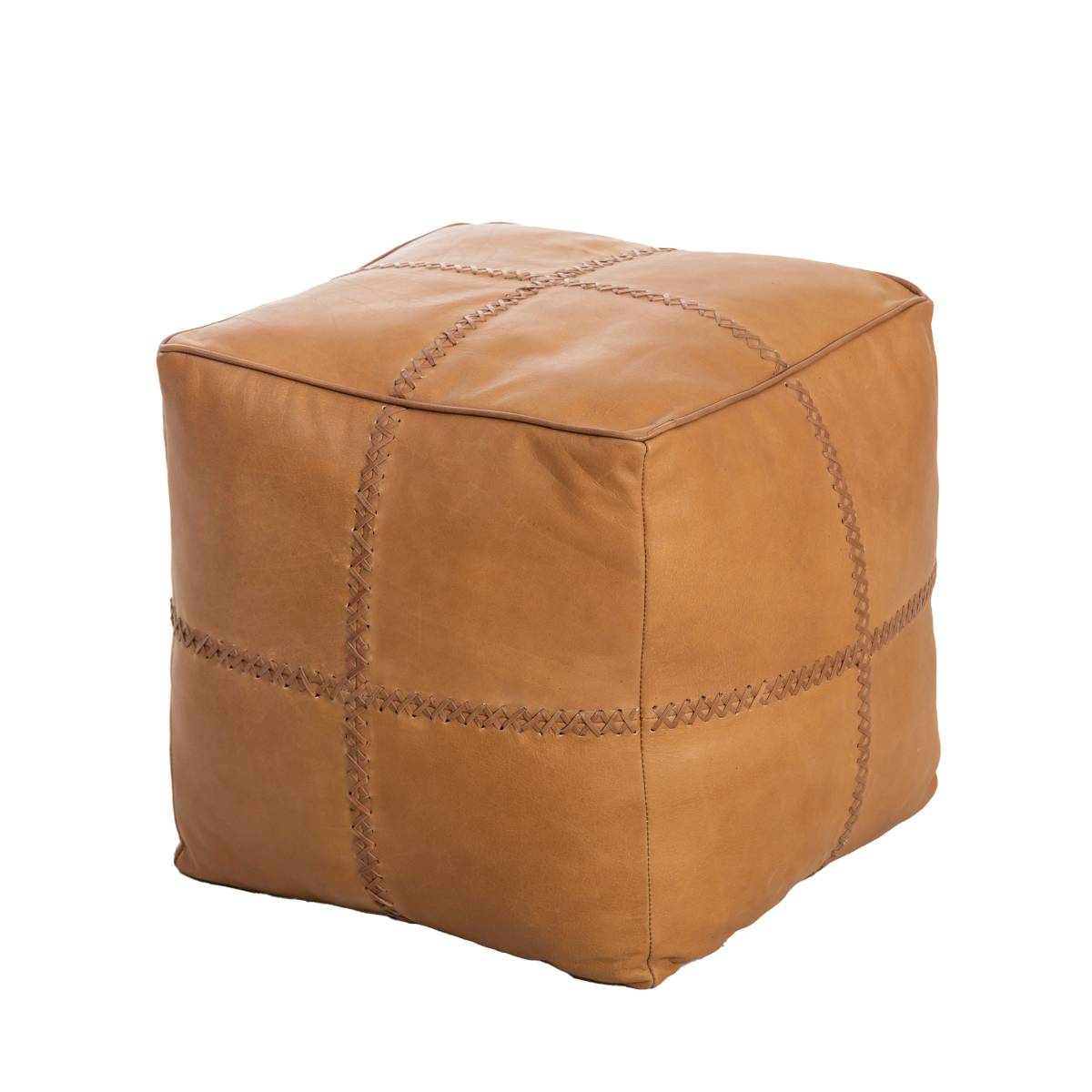 fauteuil en cuir et croûte de cuir marron 40x50 cm