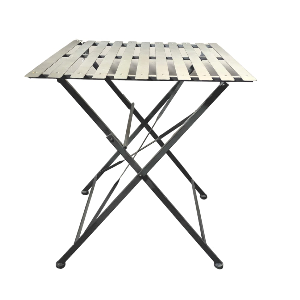 table en métal grise 60 x 60 x 70 cm