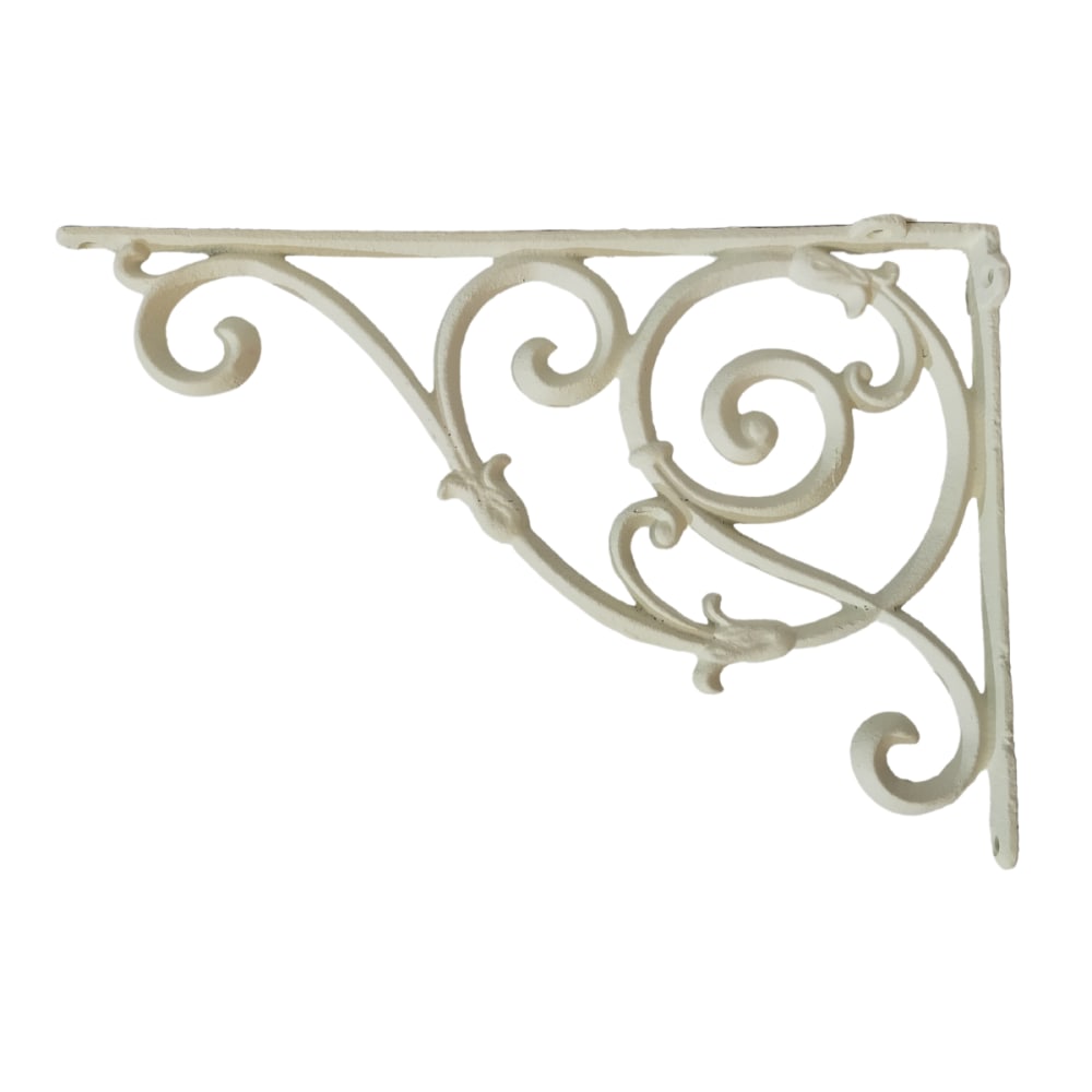 Équerre murale en fonte blanche 34 x 22.5 cm