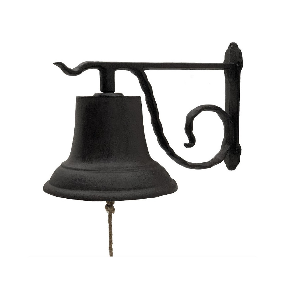 Cloche murale en fonte marron 33 x 20 x 20 cm