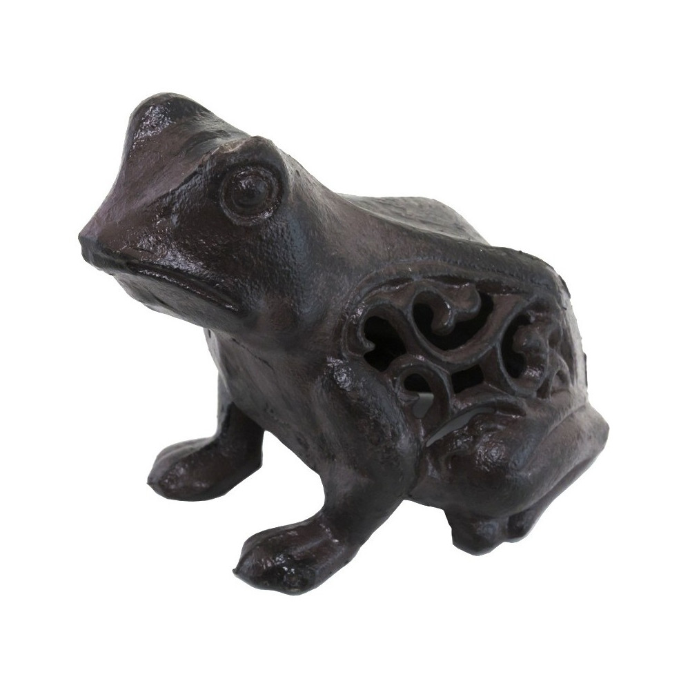 Grenouille en fonte marron 13 x 11 cm