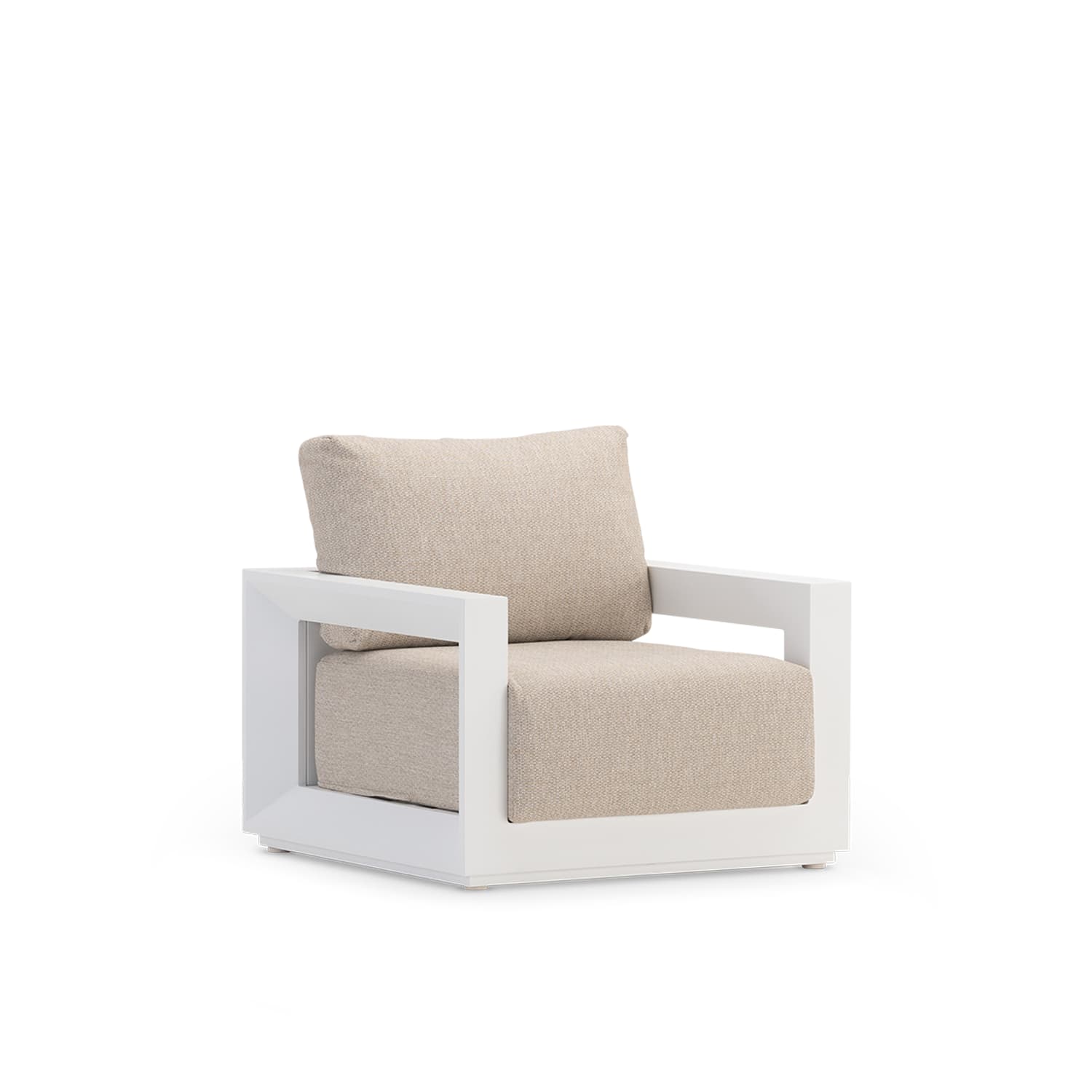 Pack 2 fauteuils jardin aluminium blanc