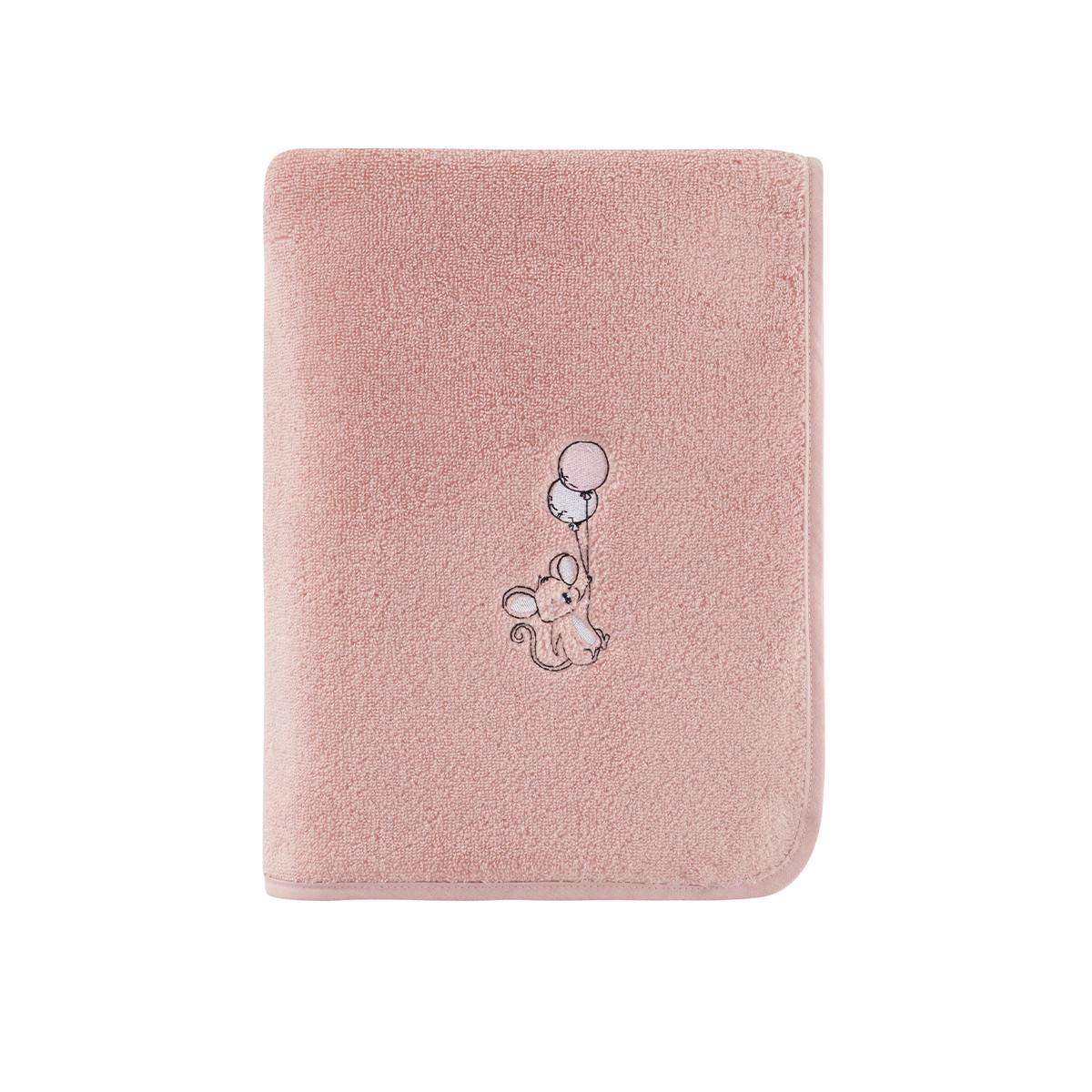 drap de bain en coton peigné zéro twist baby  nude 70x130 cm