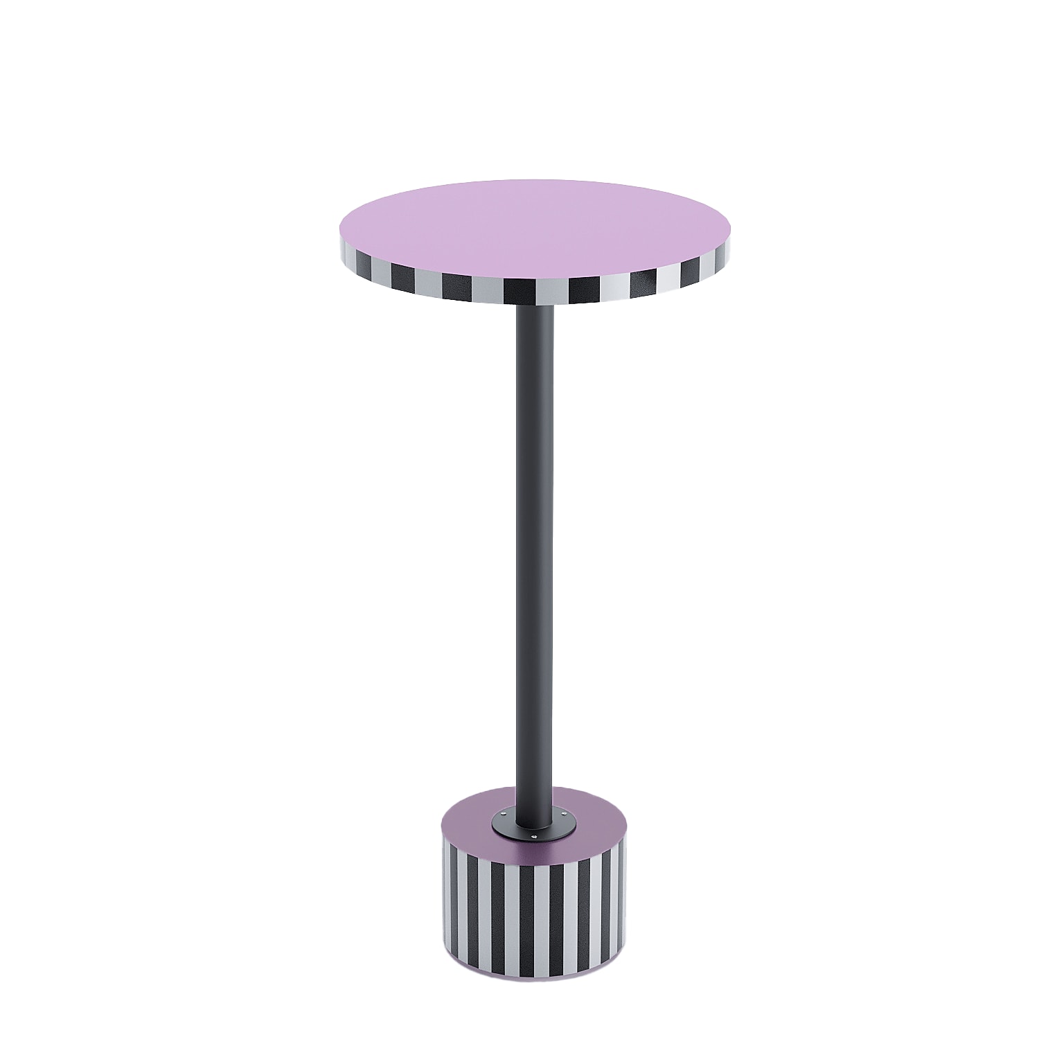 table d’appoint ronde originale couleur lilas
