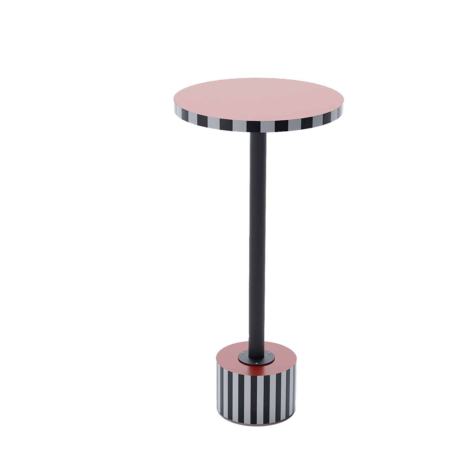 table d’appoint ronde originale couleur rose