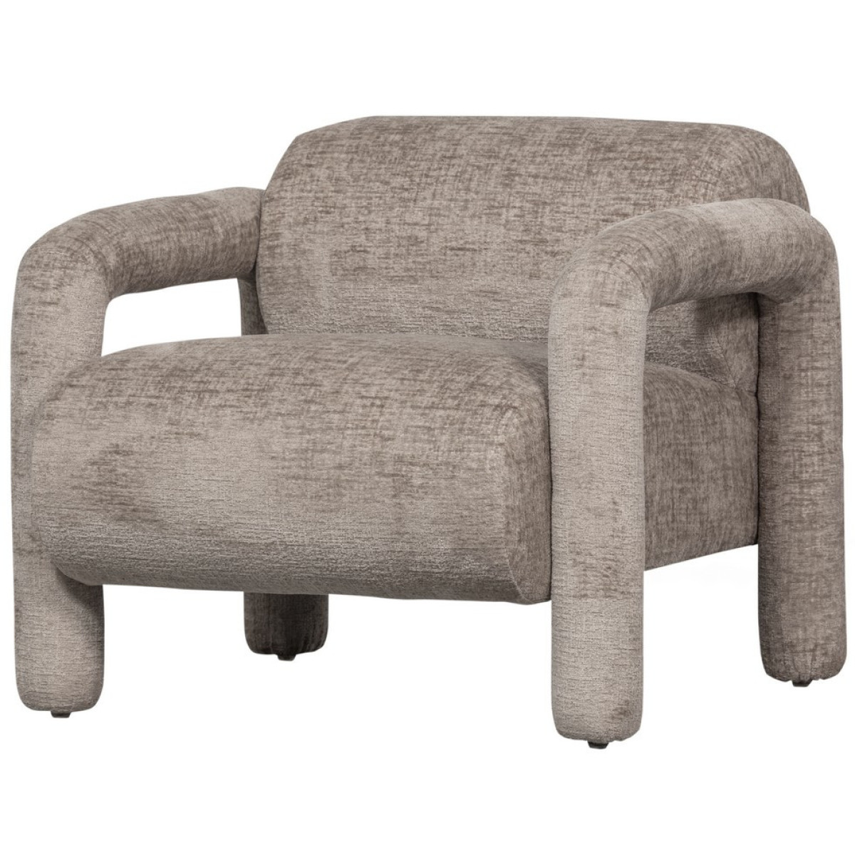 Fauteuil en velours sable