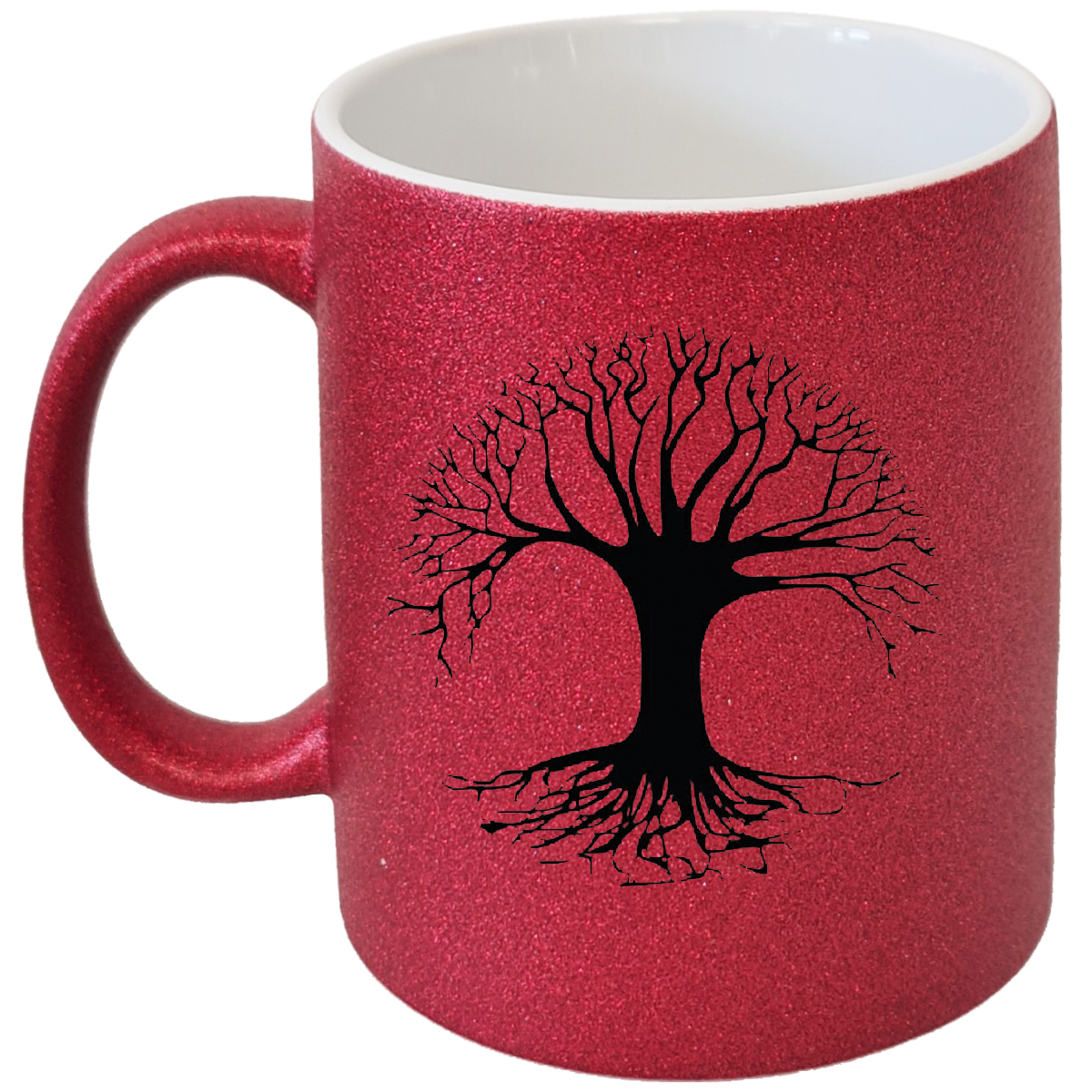 tasse en céramique rouge arbre de vie