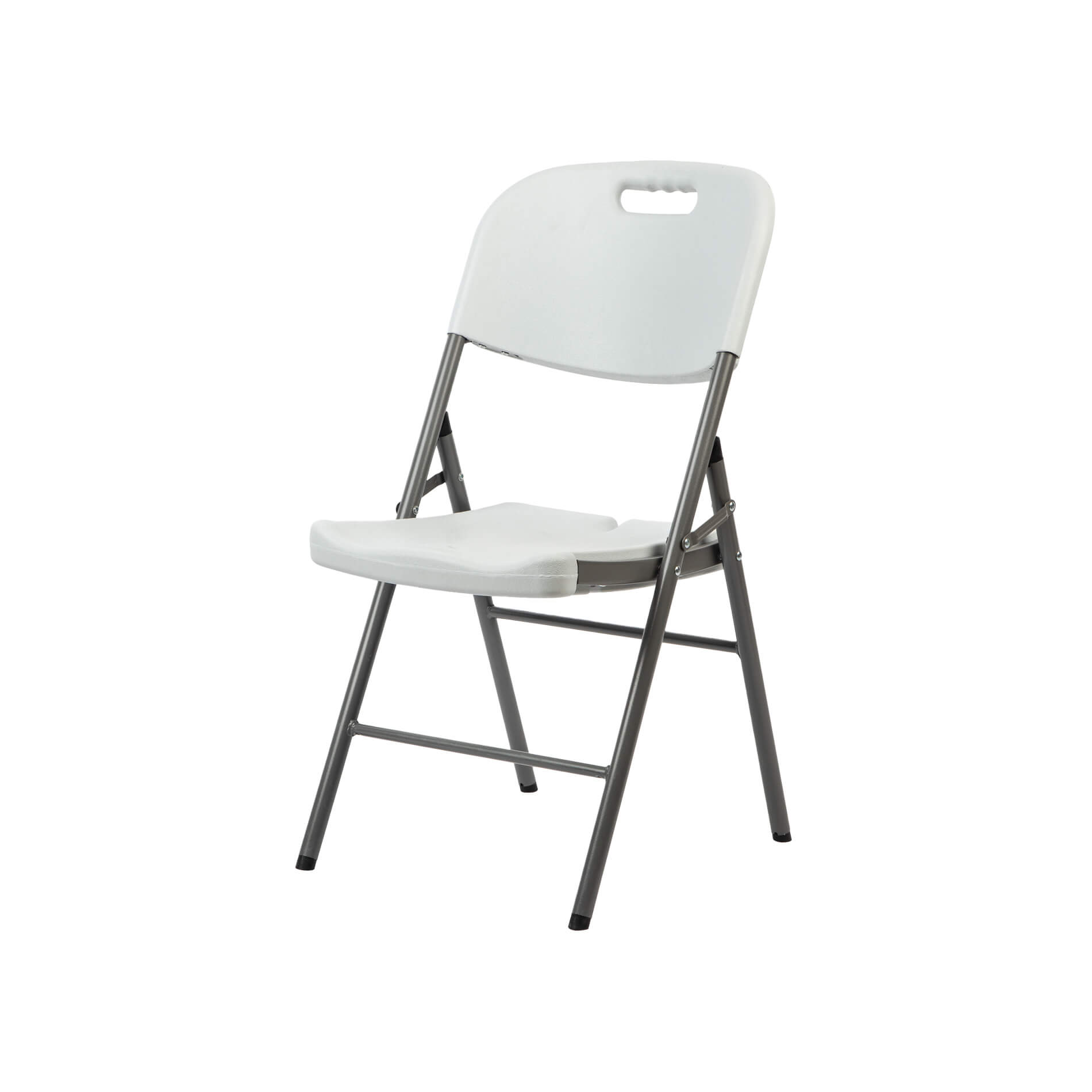 ensemble de 2 chaises pliantes d'extérieur blanches en plastique