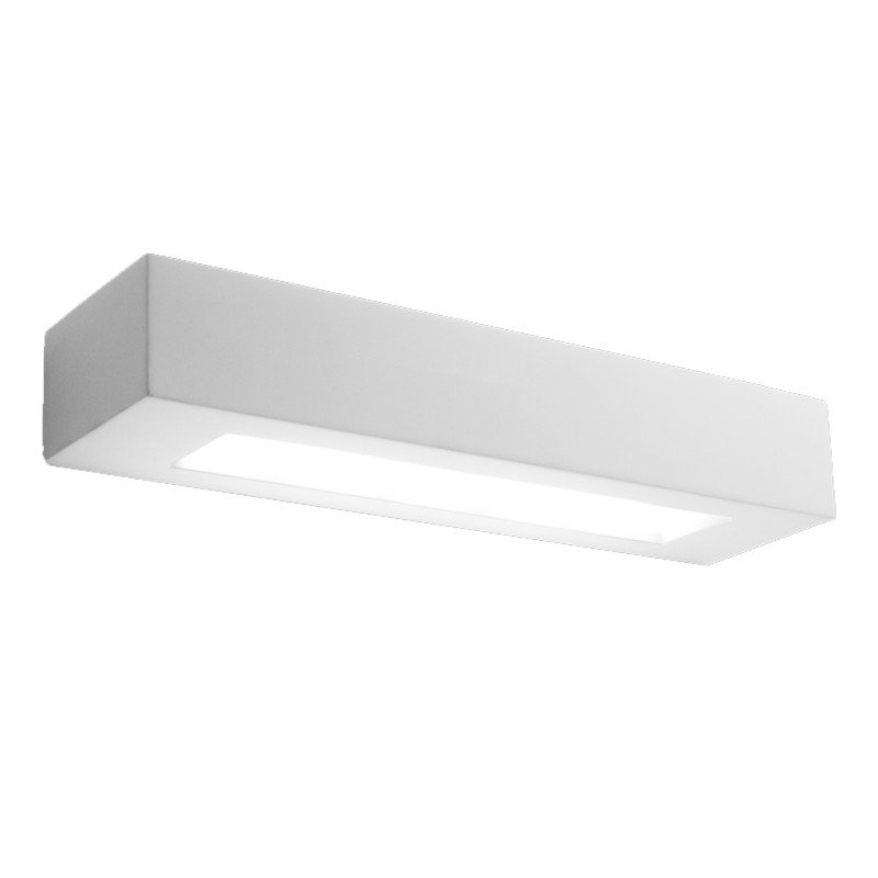 Applique rectangulaire plâtre blanc