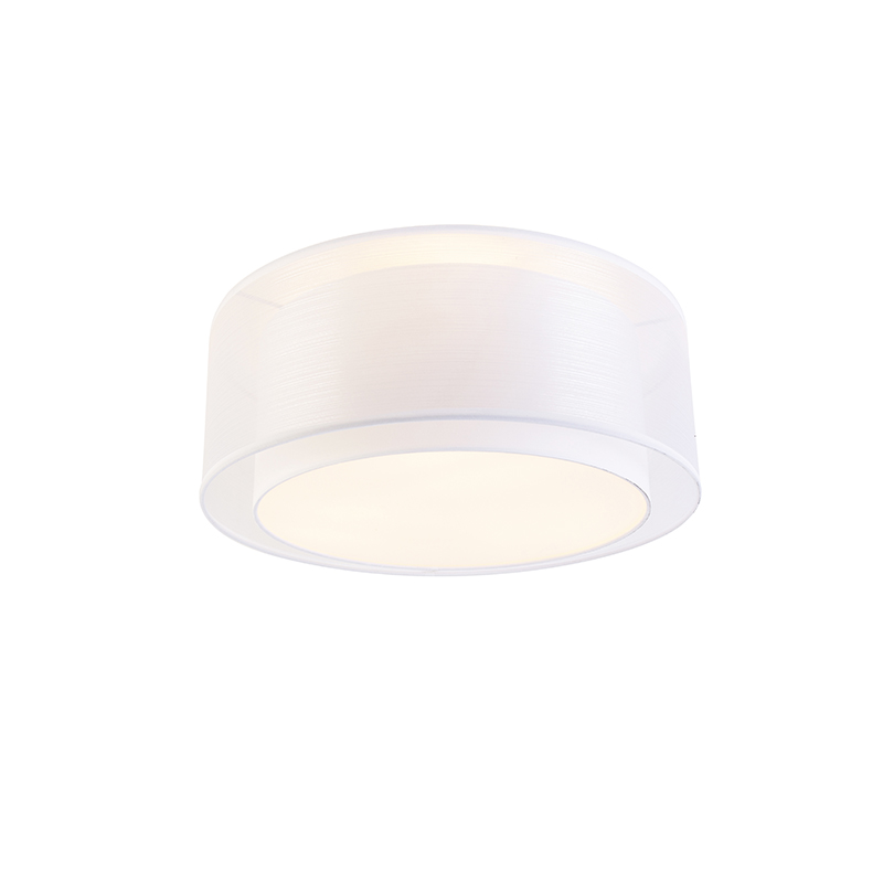 Plafonnier en tissu blanc