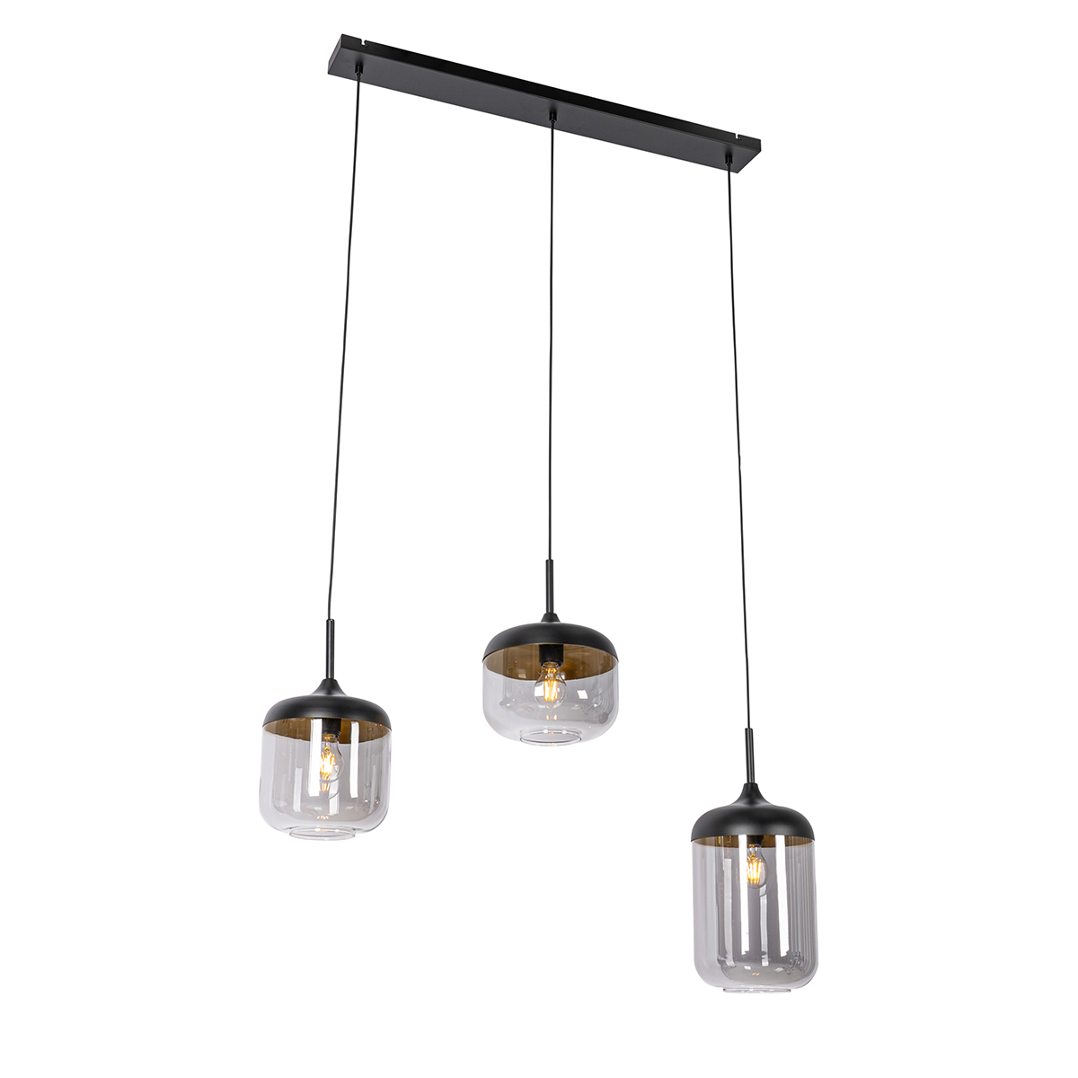 Suspension en verre gris