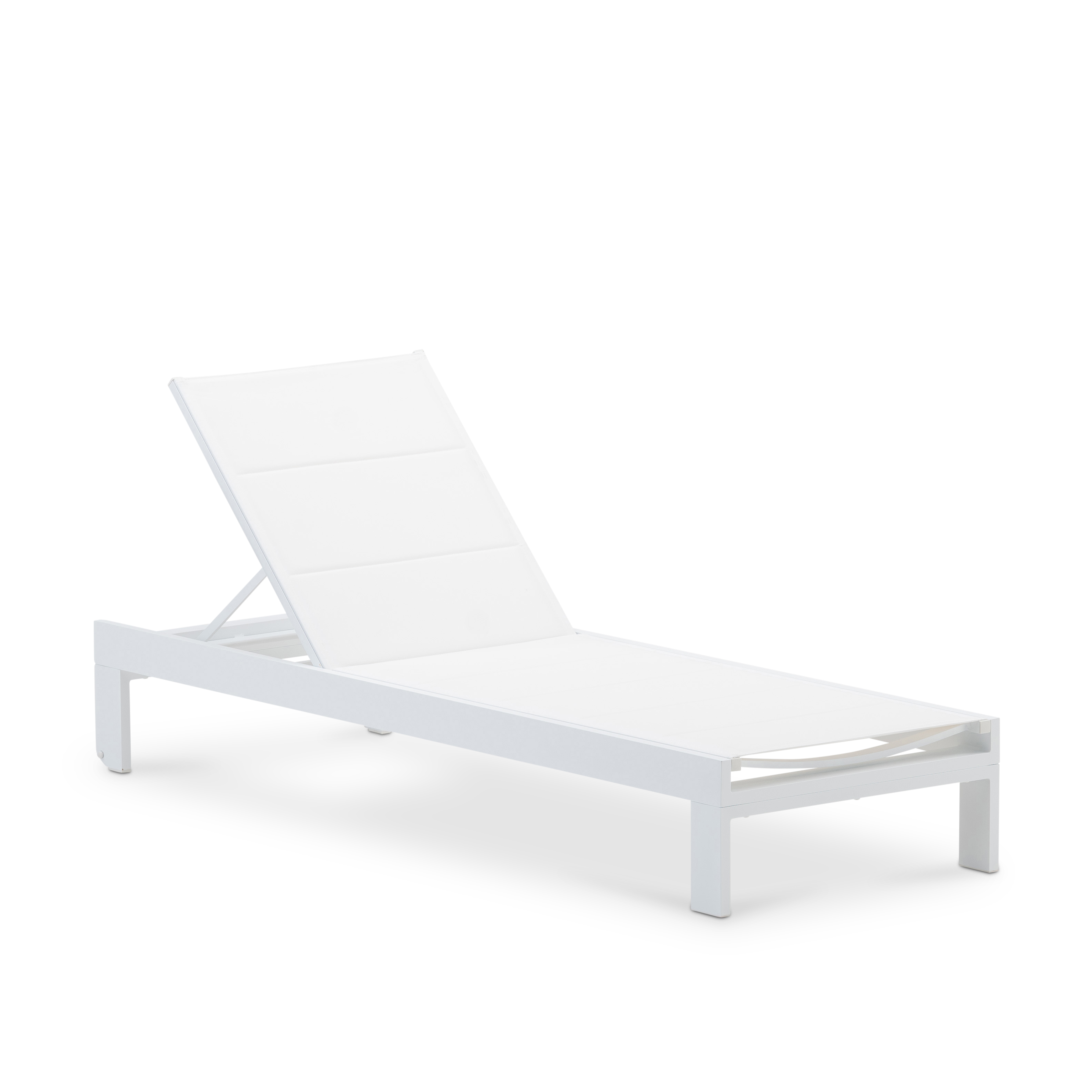 Pack 2 chaises longues de jardin en aluminium blanc