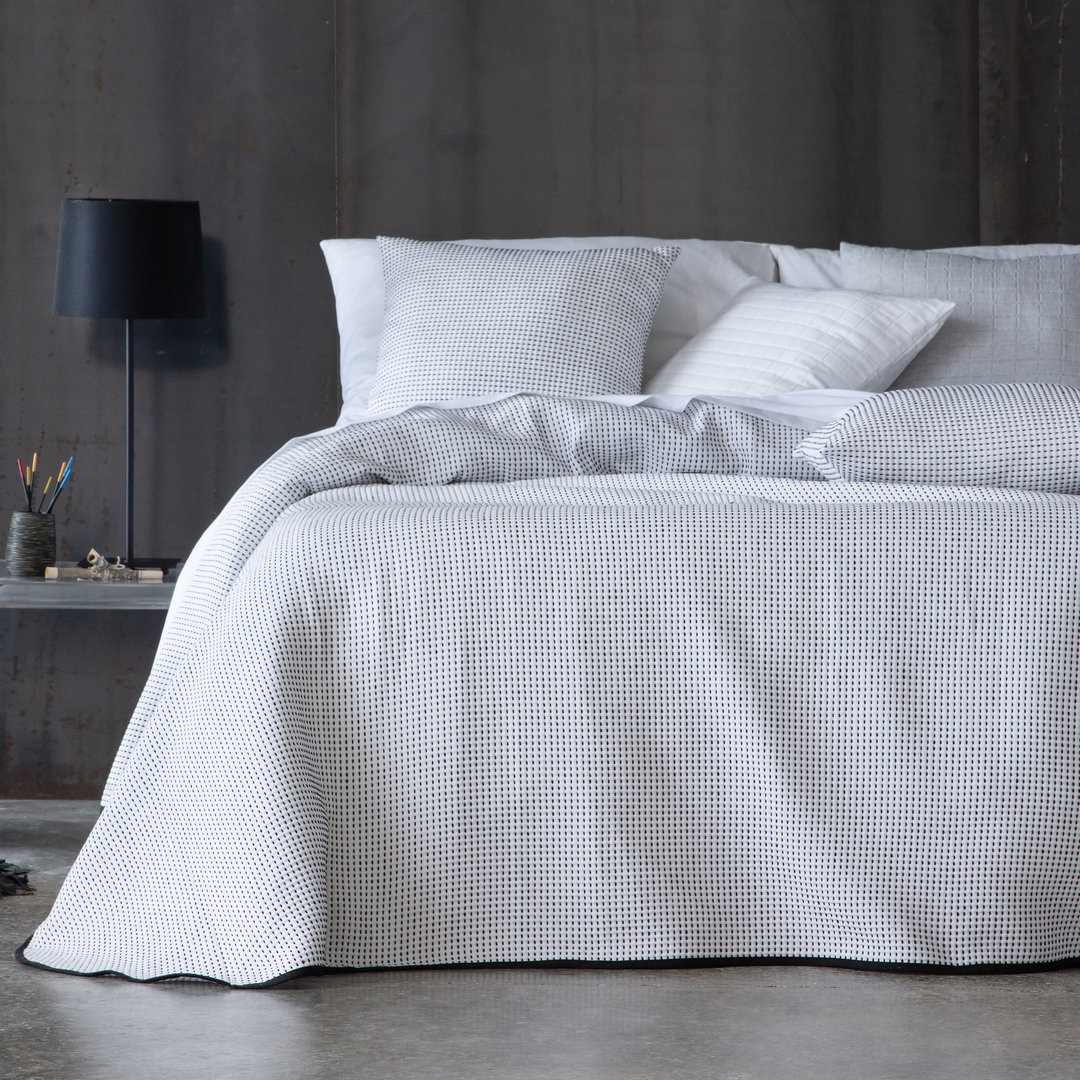 couvre lit réversible jacquard de coton 180x270 cm