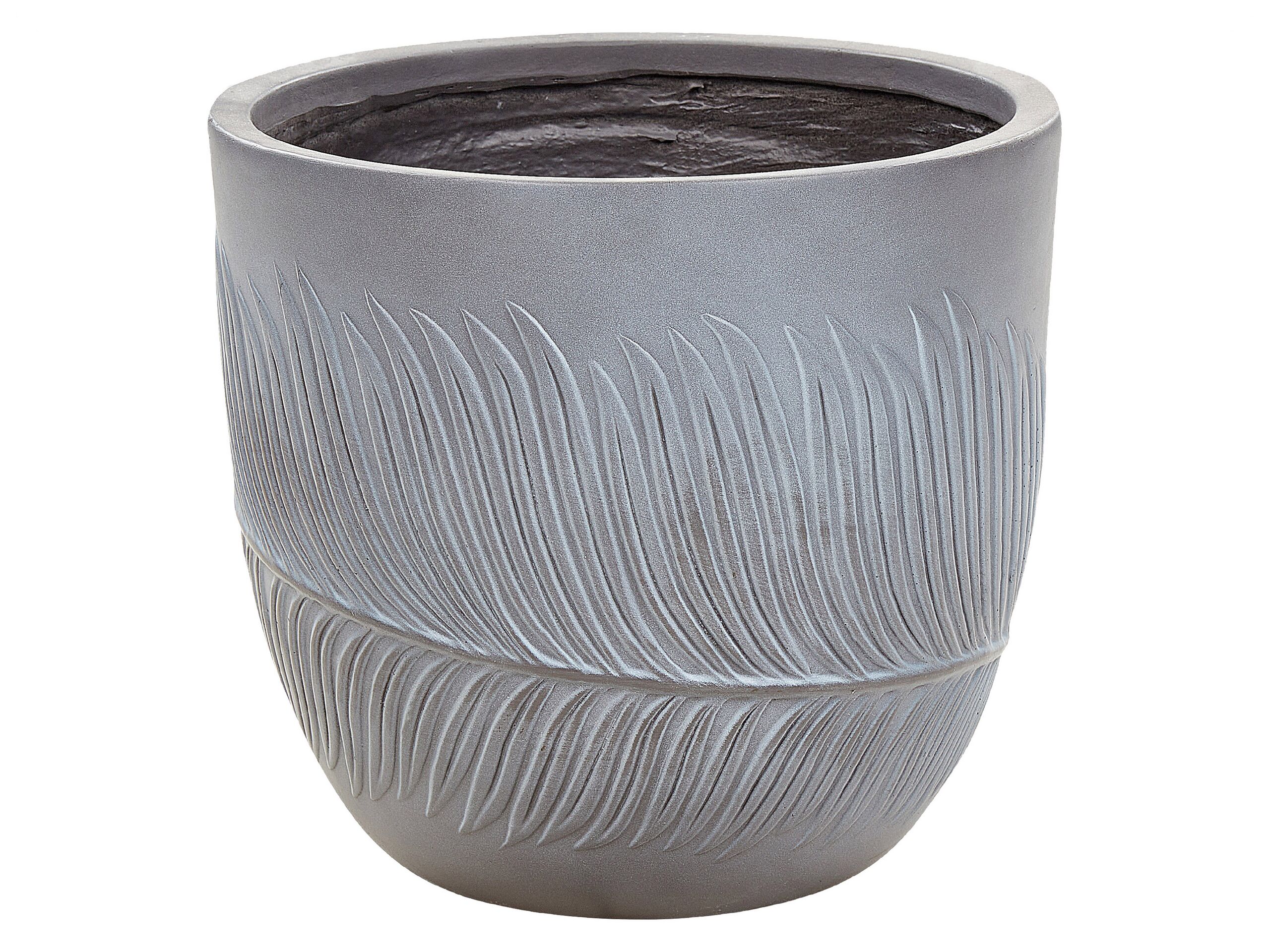 Cache-pot d'extérieur en céramique gris H33