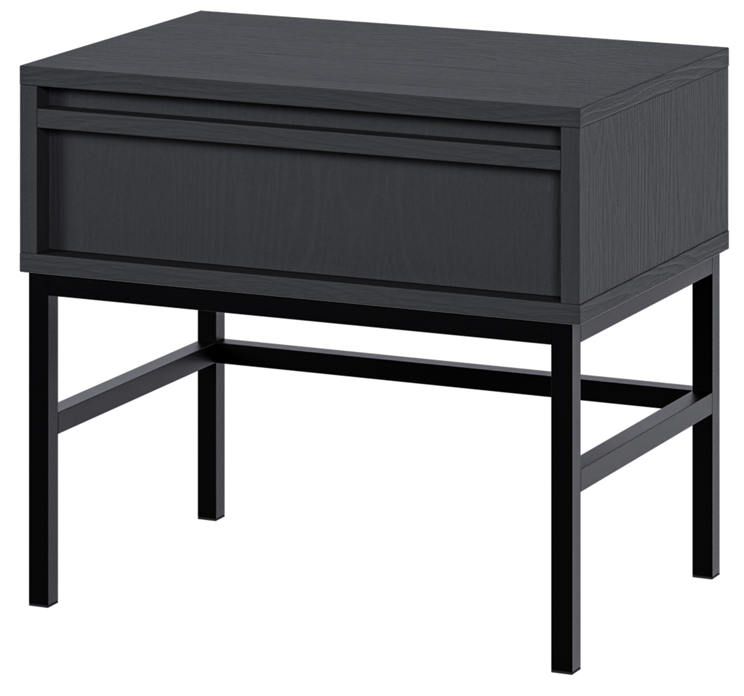 table de chevet avec tiroir et cadre noir 50x44 cm