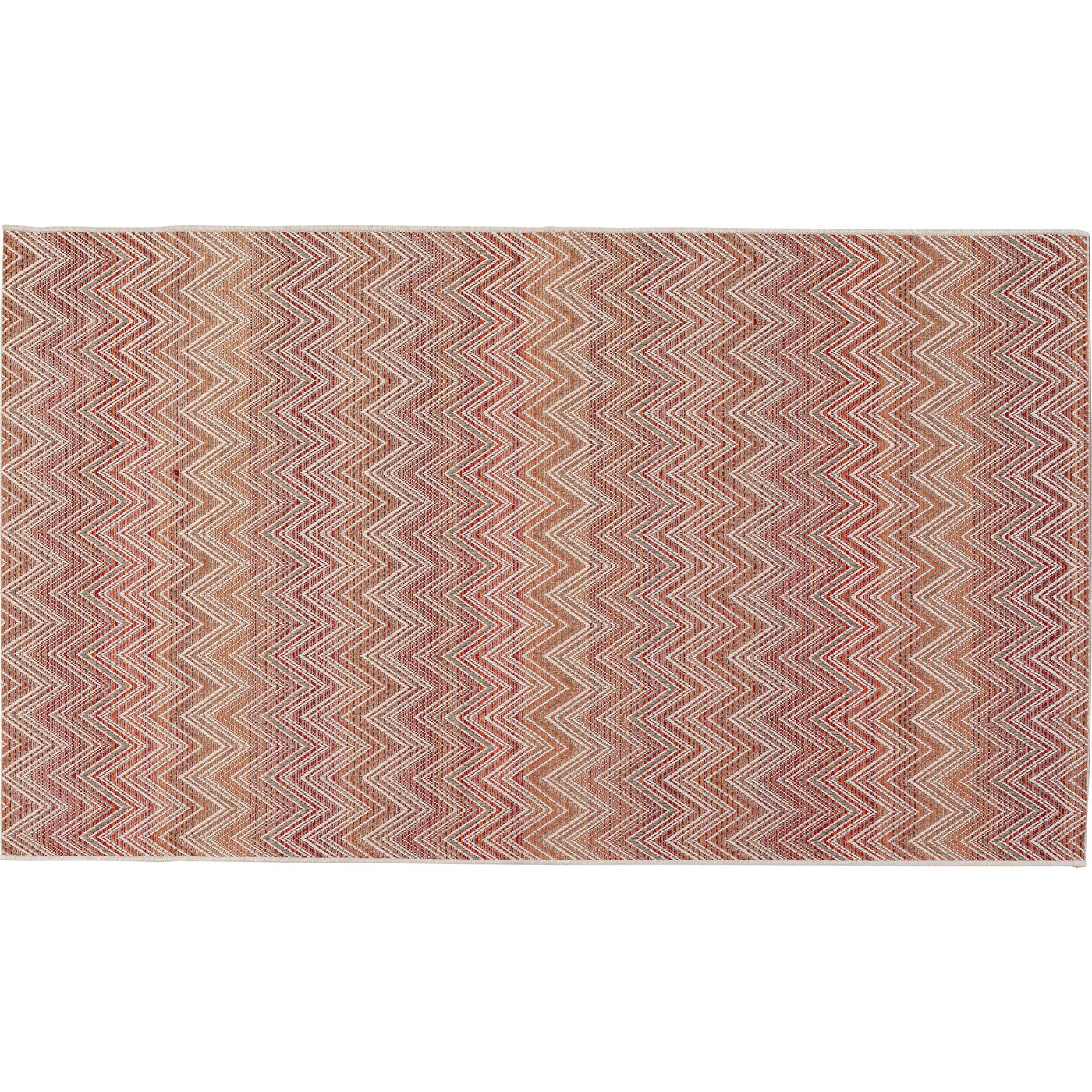 Tapis chevrons en polypropylène rouge, orange, beige 330x230