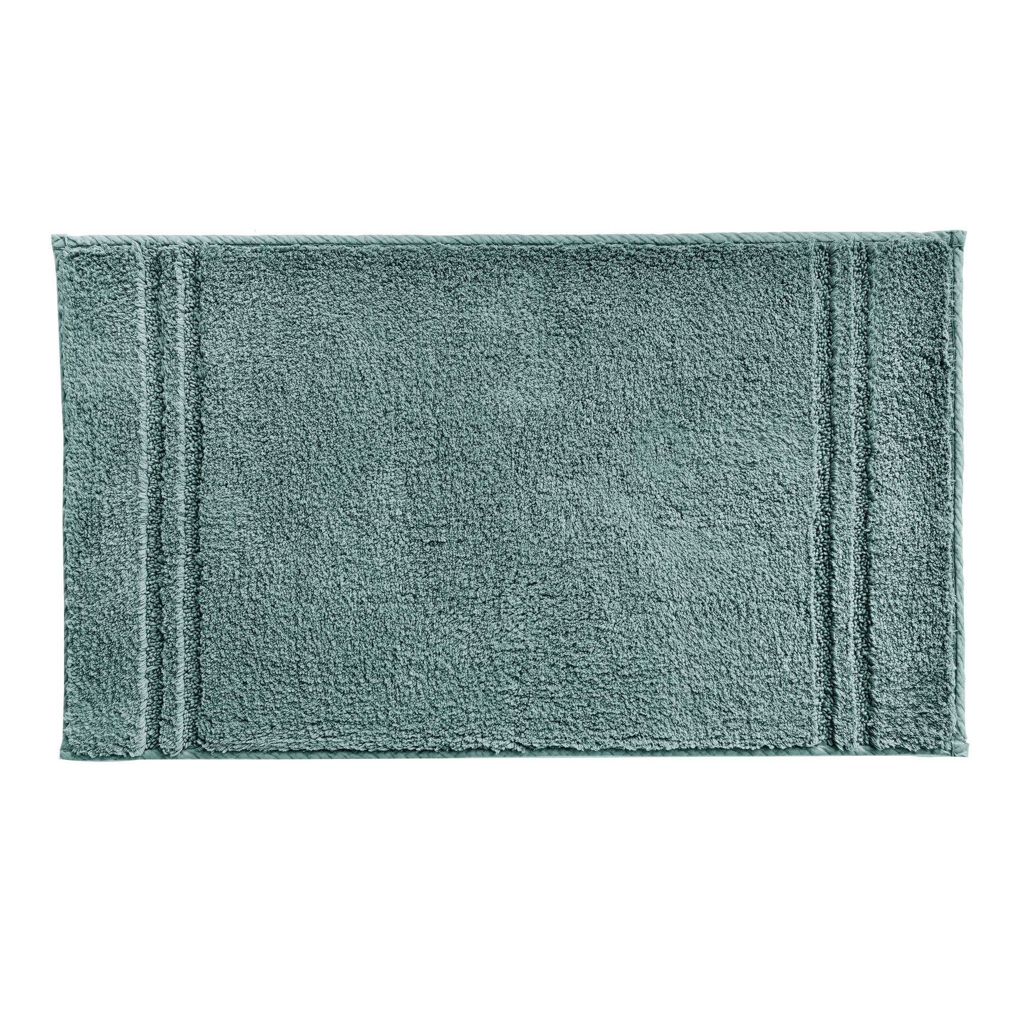 tapis de bain 60x60 vert de gris en coton